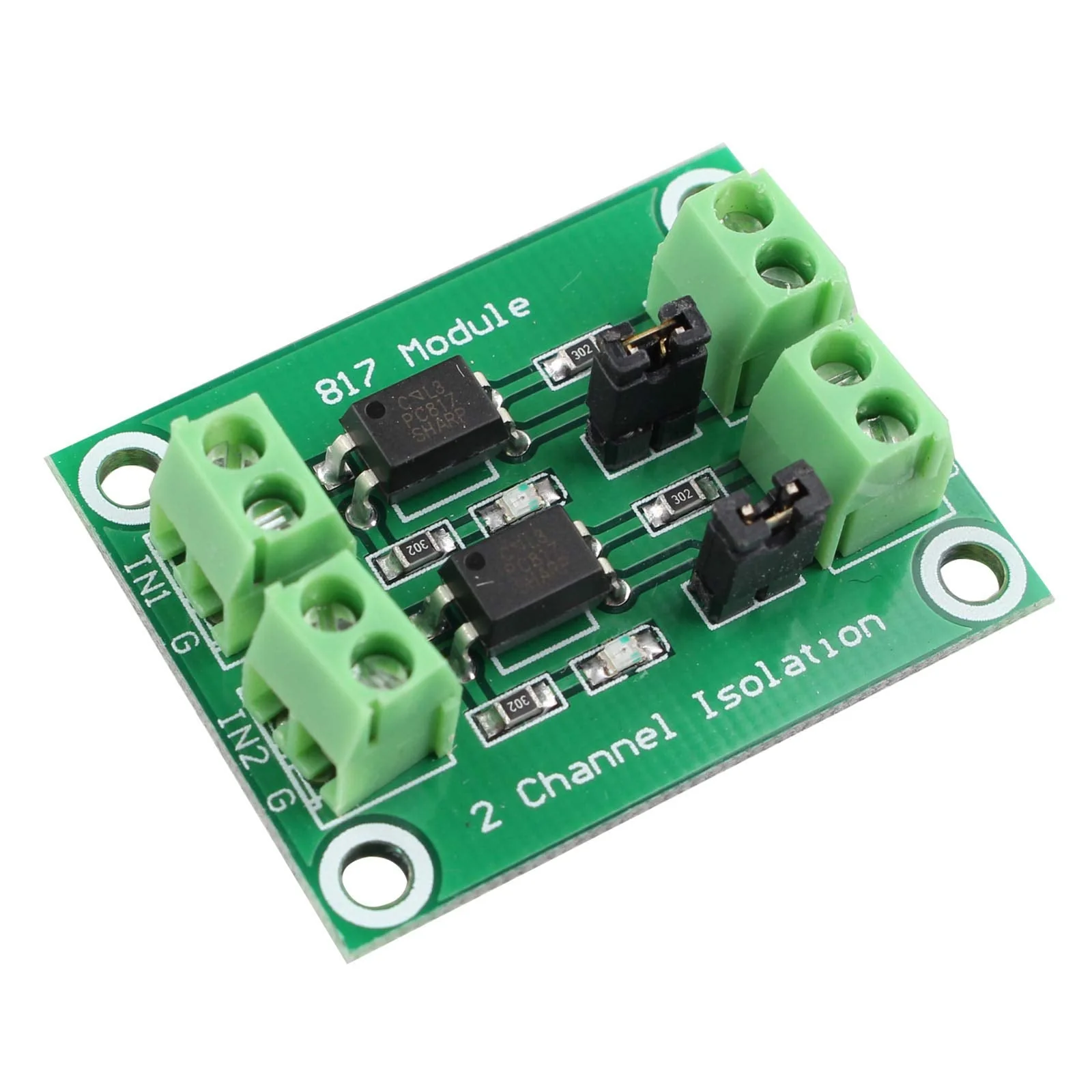 HALJIA PC817 Optocoupler 2 Way Voltage Insulation Board Voltage Control Switching Module