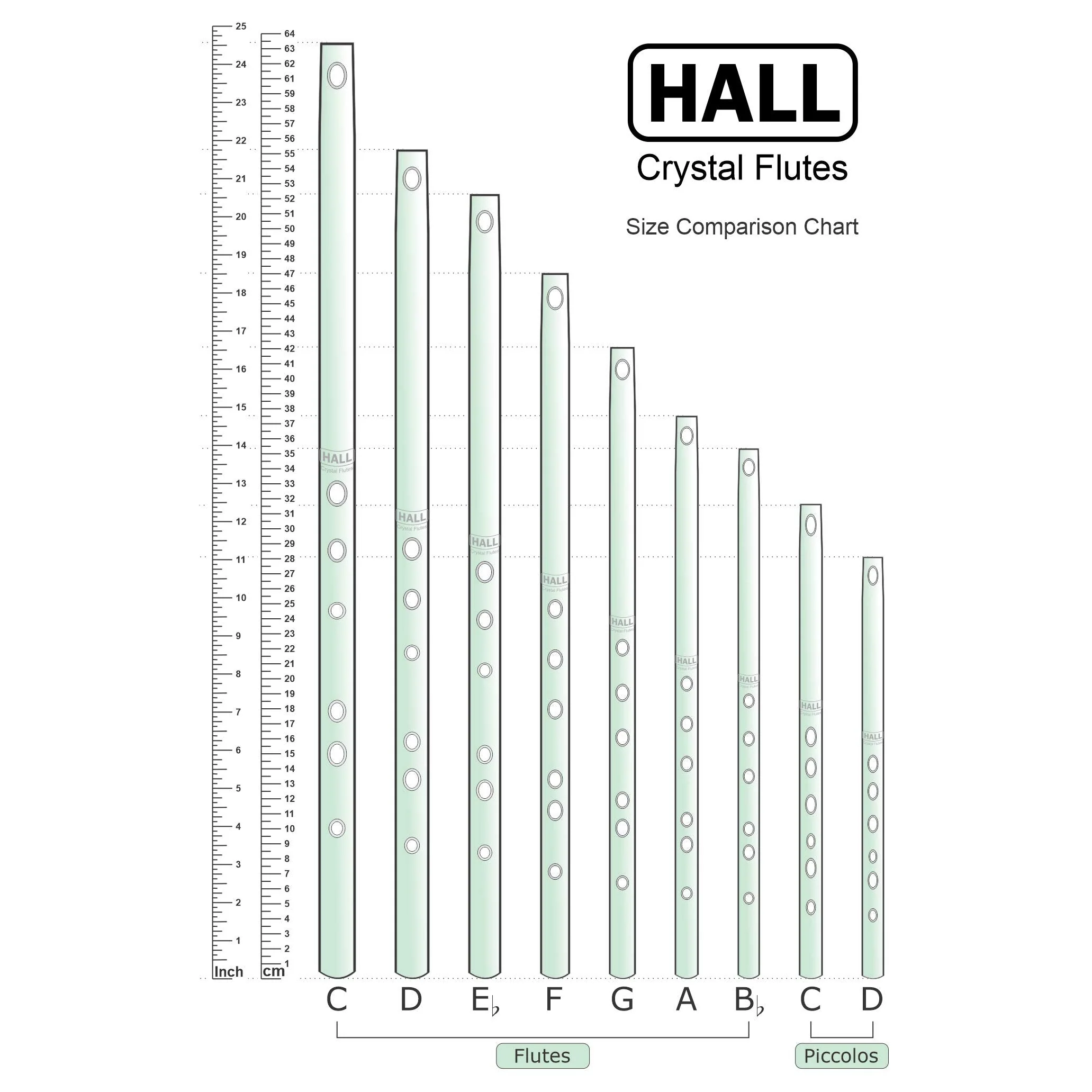 Hall Crystal Flute 11202 - Inline Glass Piccolo in C - Carolina - Image 6