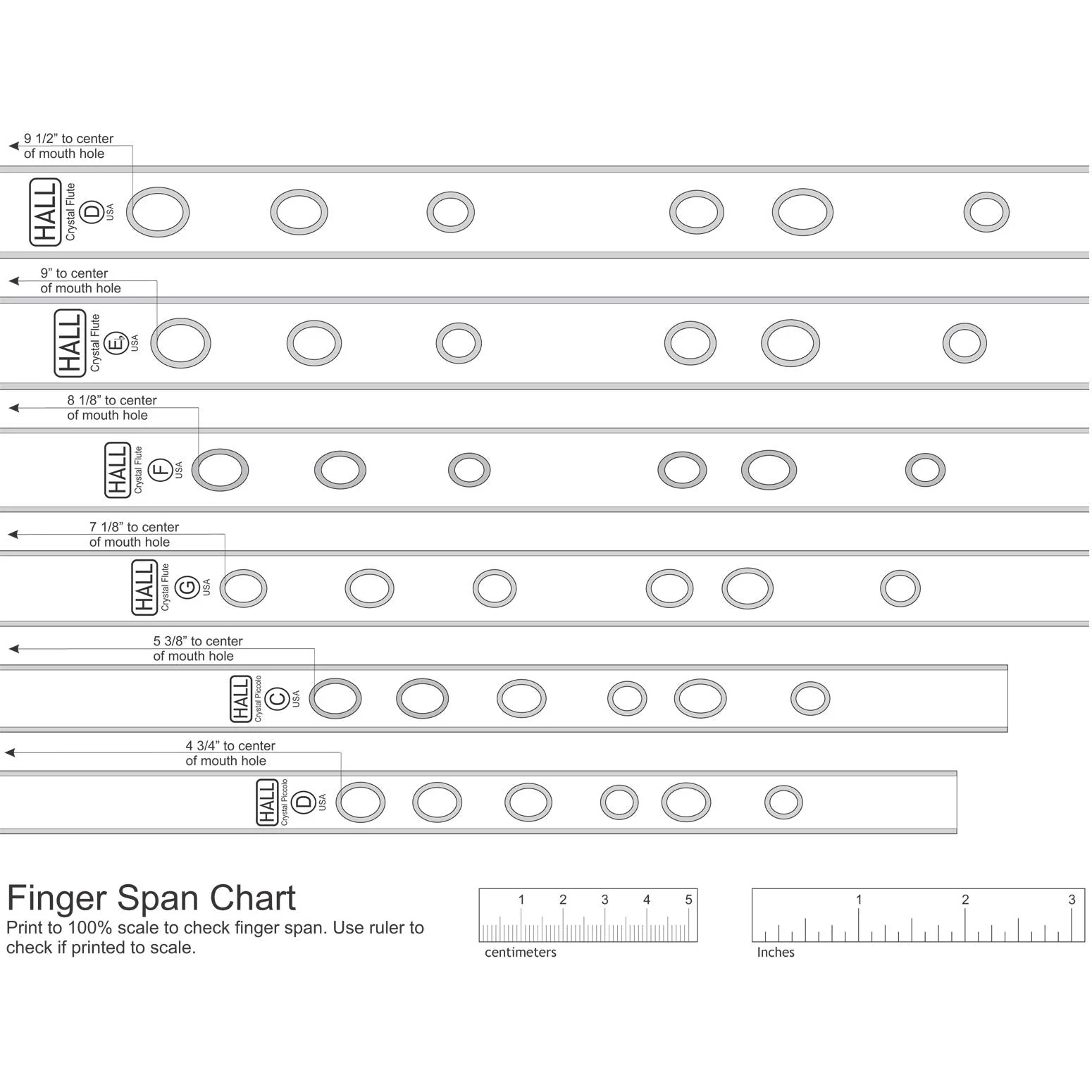 Hall Crystal Flute 11202 - Inline Glass Piccolo in C - Carolina - Image 7