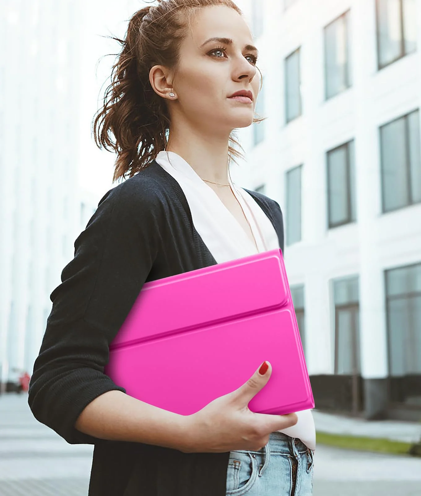 Hamile for iPad 10th Generation Case with Keyboard 10.9 Inch - 7 Colors Backlit Wireless Detachable Folio Keyboard Cover with Pencil Holder for New iPad 10th Gen 2022 (Hot Pink) Hot Pink - Image 8