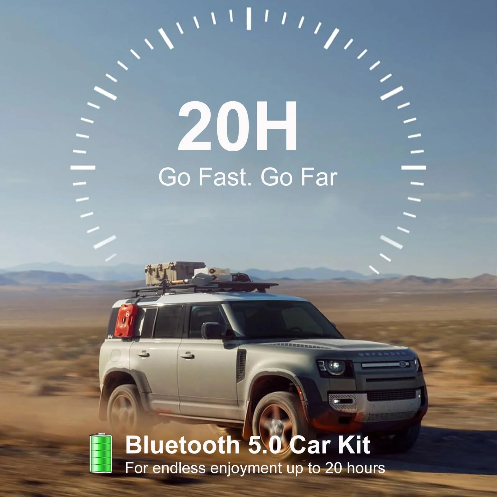 Hands Free Cell Phone Car Kit, Bluetooth Car Speaker for Cell Phone, Bluetooth 5.0 in Car Speakerphone with Visor Clip, Siri Google Voice Command Support,Built in Mic, Support 2 Phones Connected - Image 6