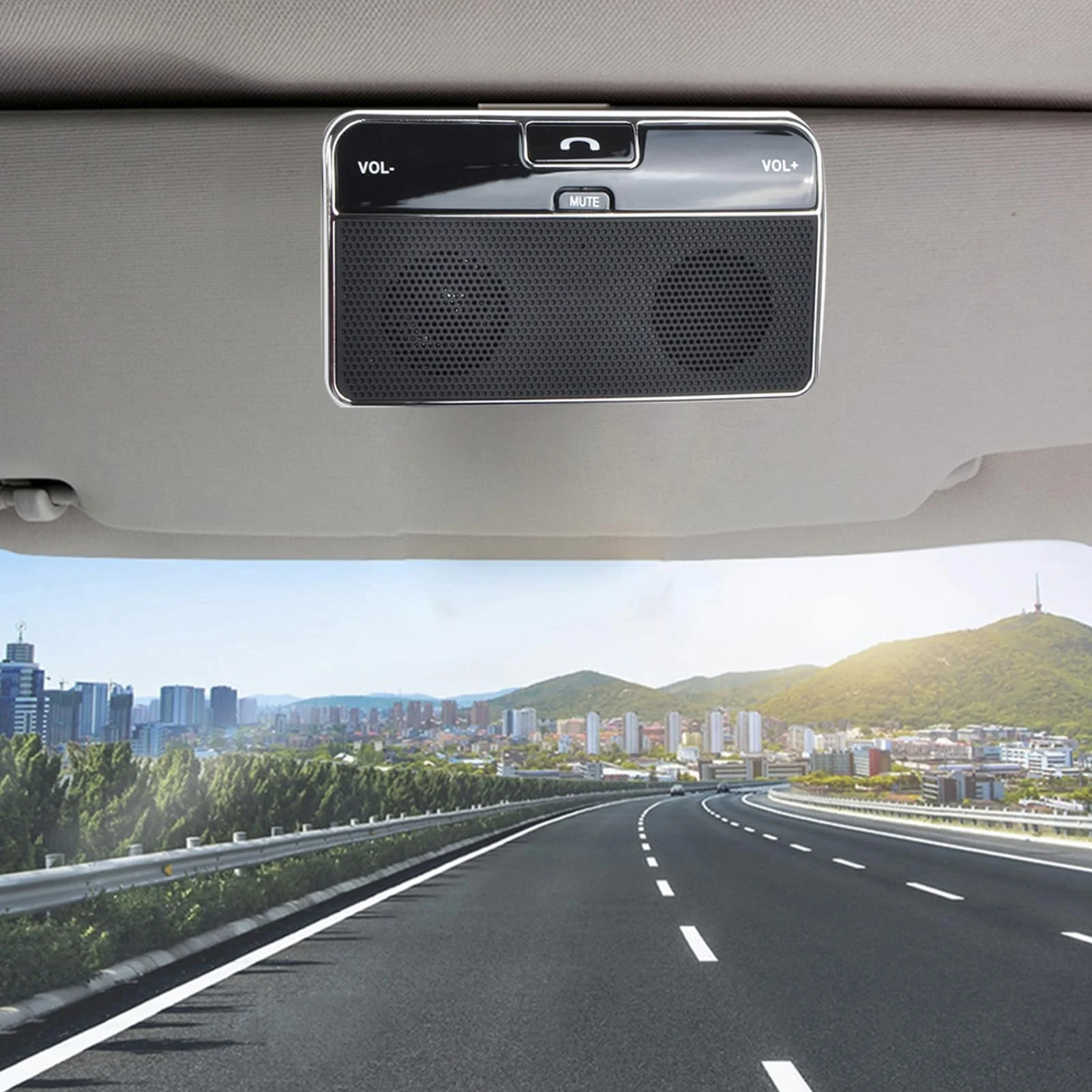 Handsfree Speaker for Cars, Bluetooth 4.0 Car Speaker AUTO Reconnect for 2 Cell Phone Connection, Car Kit Receiver Handsfree Speakerphone with Visor Clip - Image 2