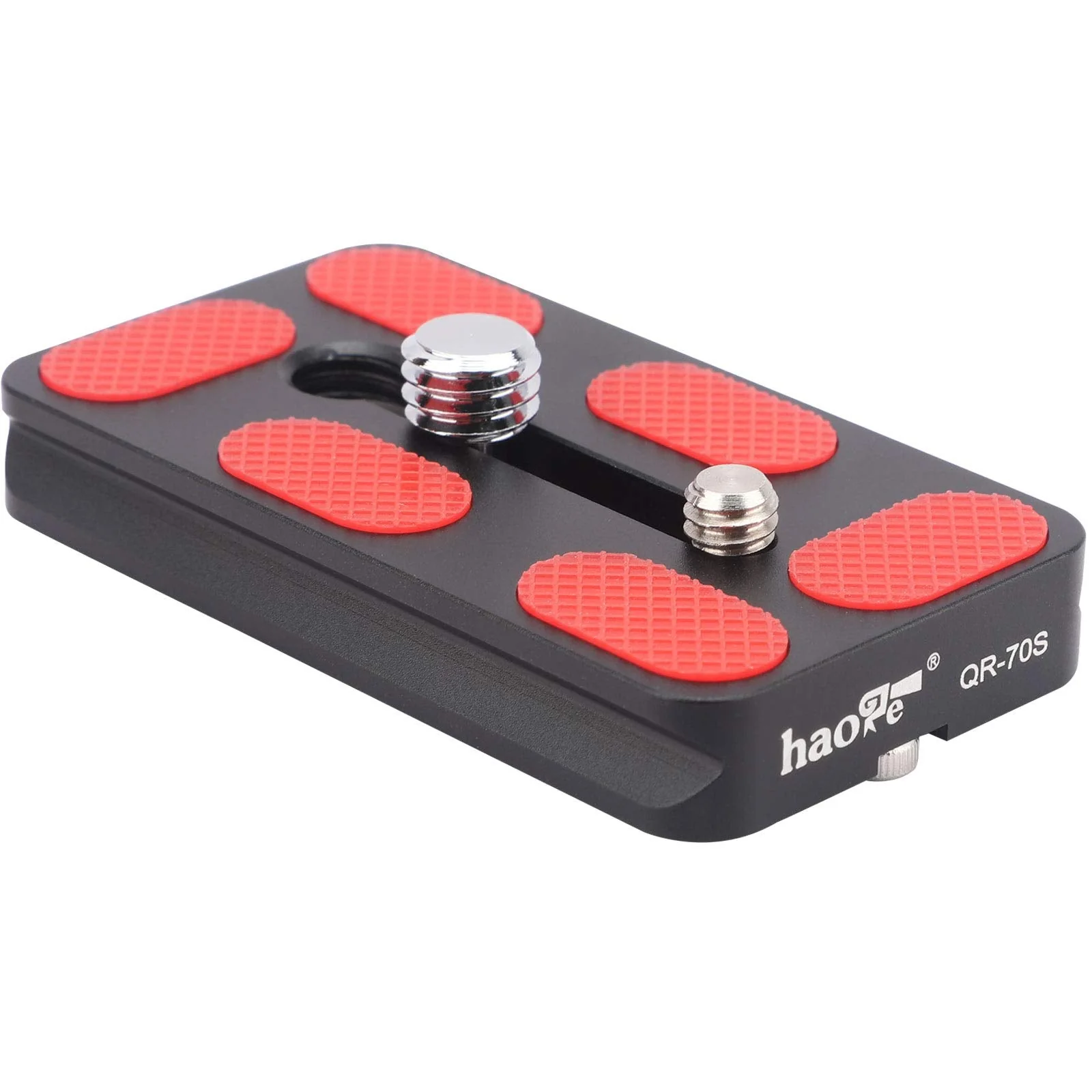 Haoge QR-70S Tripod Arca Plates 70mm Universal Arca Swiss Quick Release Plate for Tripod Ball Head with Hand-Adjustable Stainless Steel Screw of 1/4" and 3/8" (New Version) - Image 2