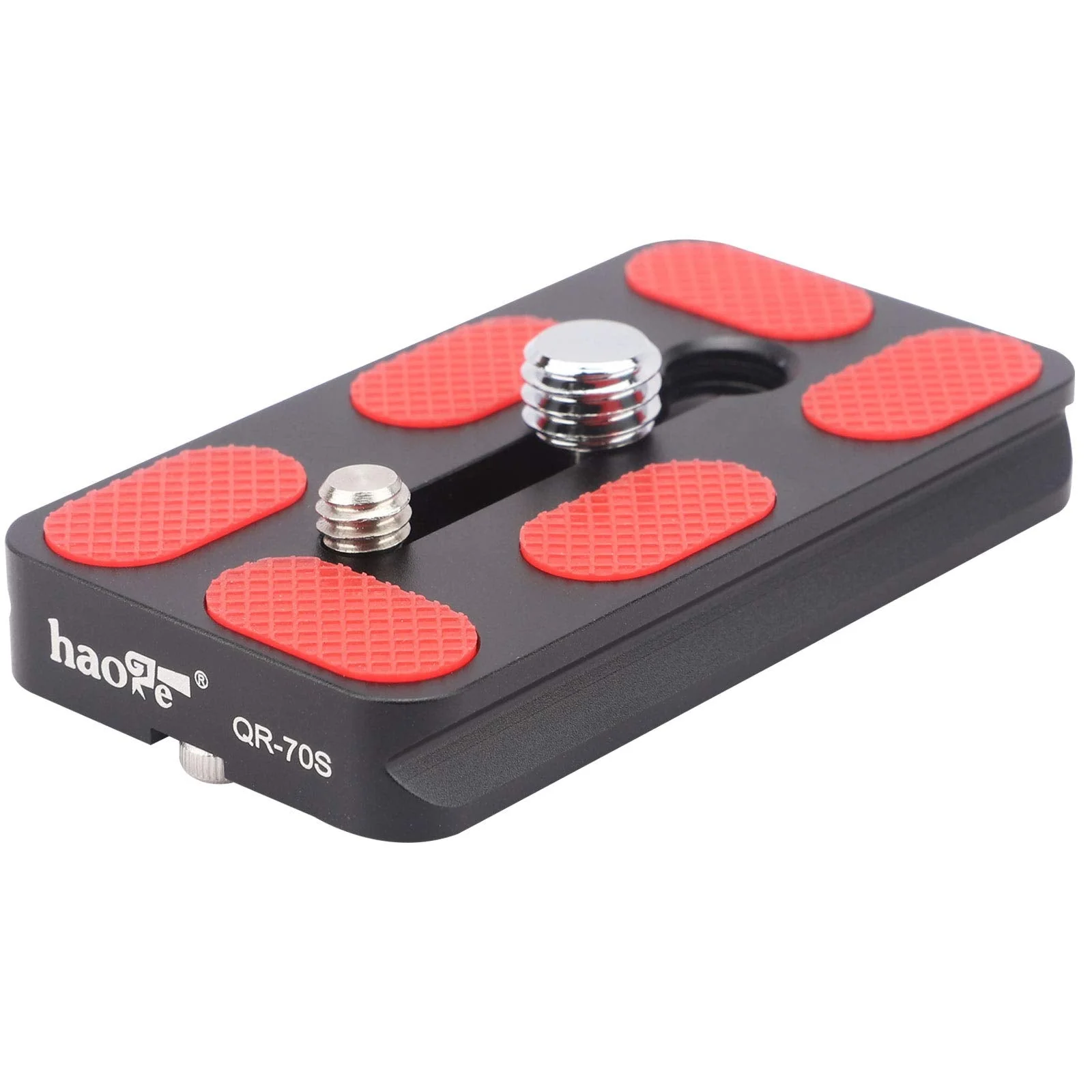 Haoge QR-70S Tripod Arca Plates 70mm Universal Arca Swiss Quick Release Plate for Tripod Ball Head with Hand-Adjustable Stainless Steel Screw of 1/4" and 3/8" (New Version) - Image 3