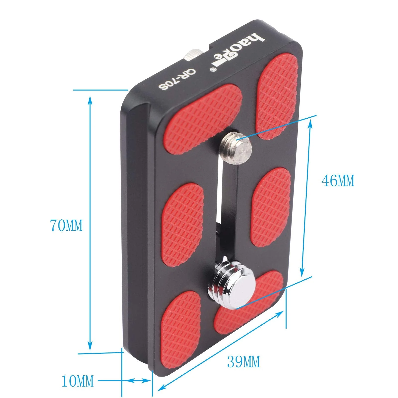 Haoge QR-70S Tripod Arca Plates 70mm Universal Arca Swiss Quick Release Plate for Tripod Ball Head with Hand-Adjustable Stainless Steel Screw of 1/4" and 3/8" (New Version) - Image 6