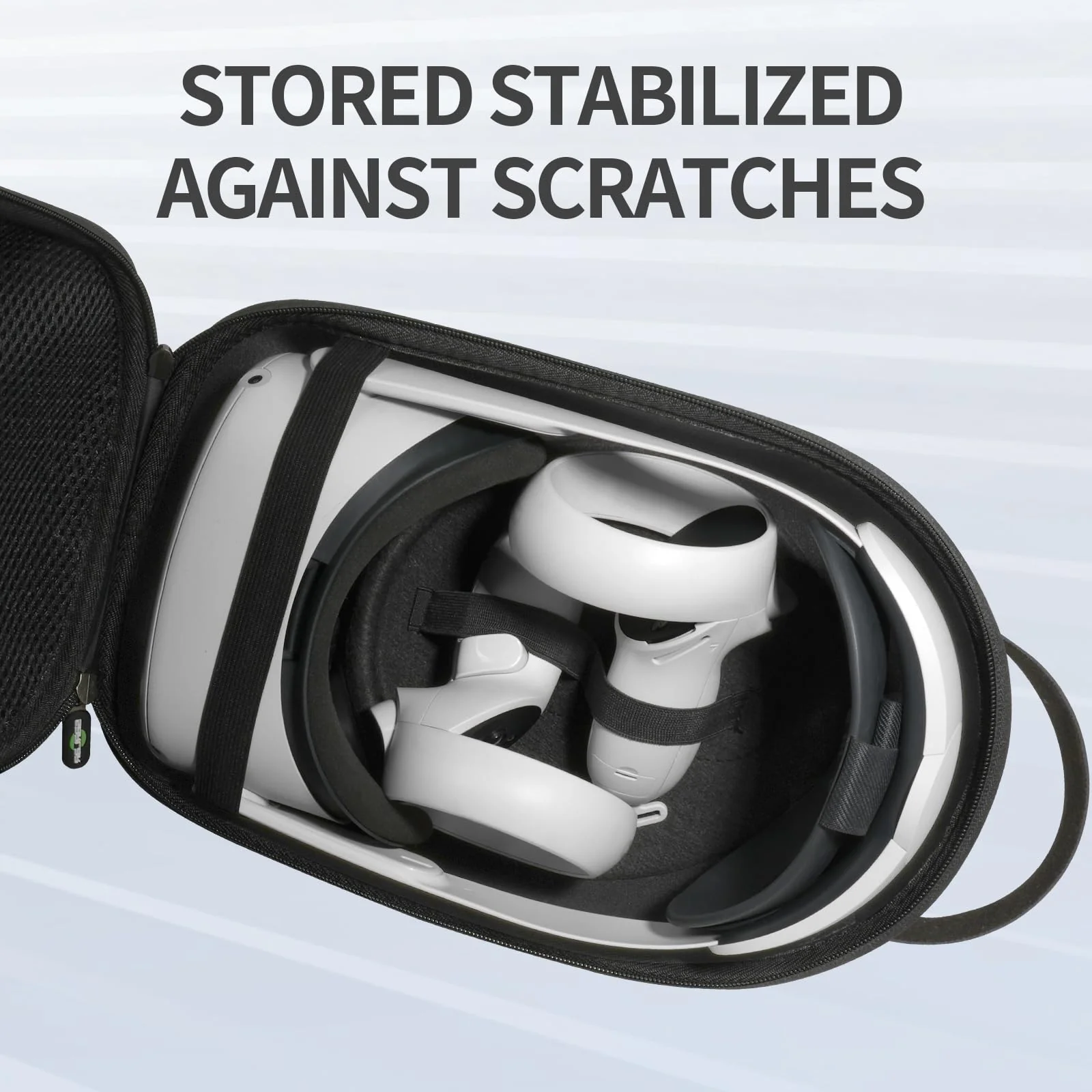 Hard Carrying Case Compatible with Oculus Meta Quest 2 /Quest 3/Vision Pro, Carbon Fiber, Fixed Protection for VR Headset Controller and Official Head Strap Accessories, Travel and Storage - Image 5