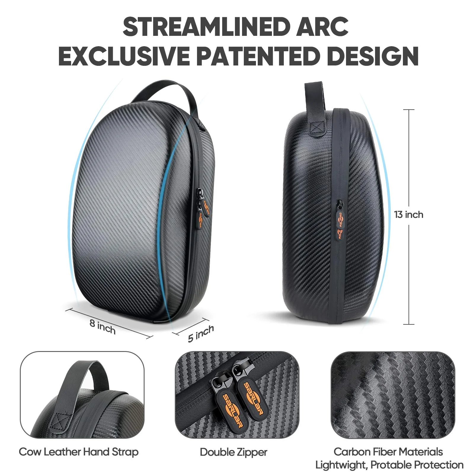 Hard Carrying Case Compatible with Oculus Meta Quest 2 /Quest 3/Vision Pro, Carbon Fiber, Fixed Protection for VR Headset Controller and Official Head Strap Accessories, Travel and Storage - Image 6