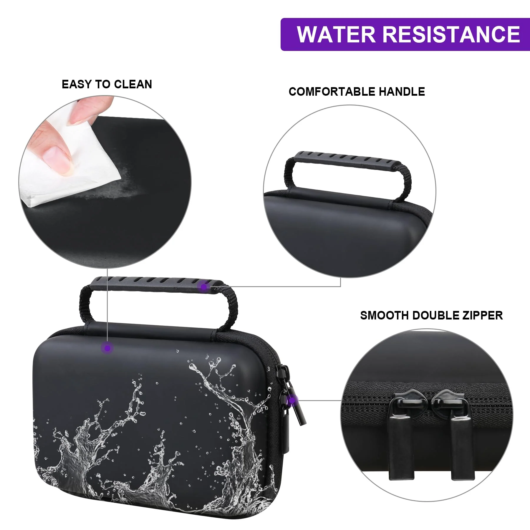 Hard Carrying Case for Alto Professional Bluetooth Total 2/ Bluetooth Ultimate, Bluetooth Receiver Travel Storage Holder with Zipper Mesh Bag for USB Charging Cable, SD Card, Black - Image 3