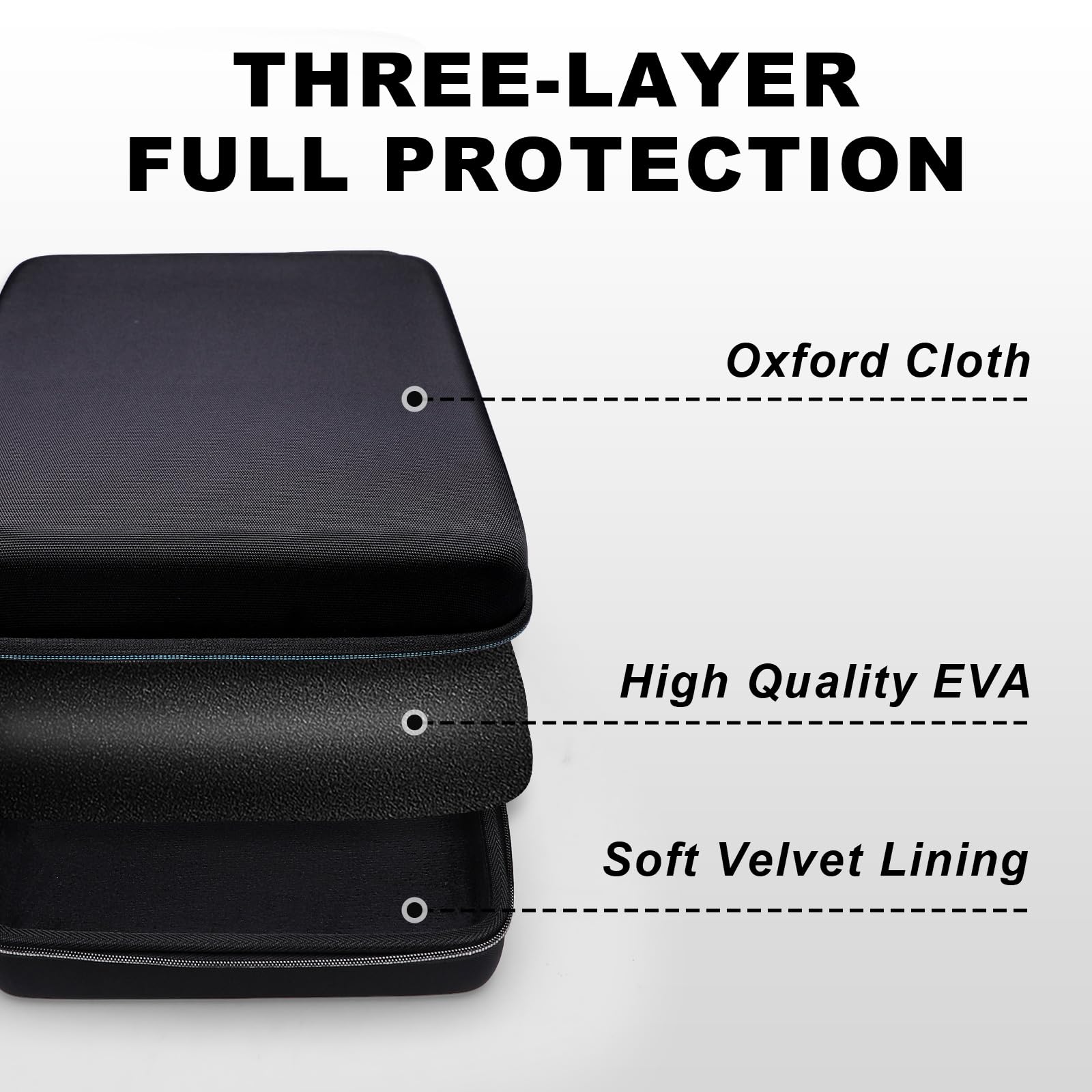 Hard Case Compatible with YAMAHA MG10XU or MG10 10-Input Stereo Mixer with Small Storage Bag Black - Image 4