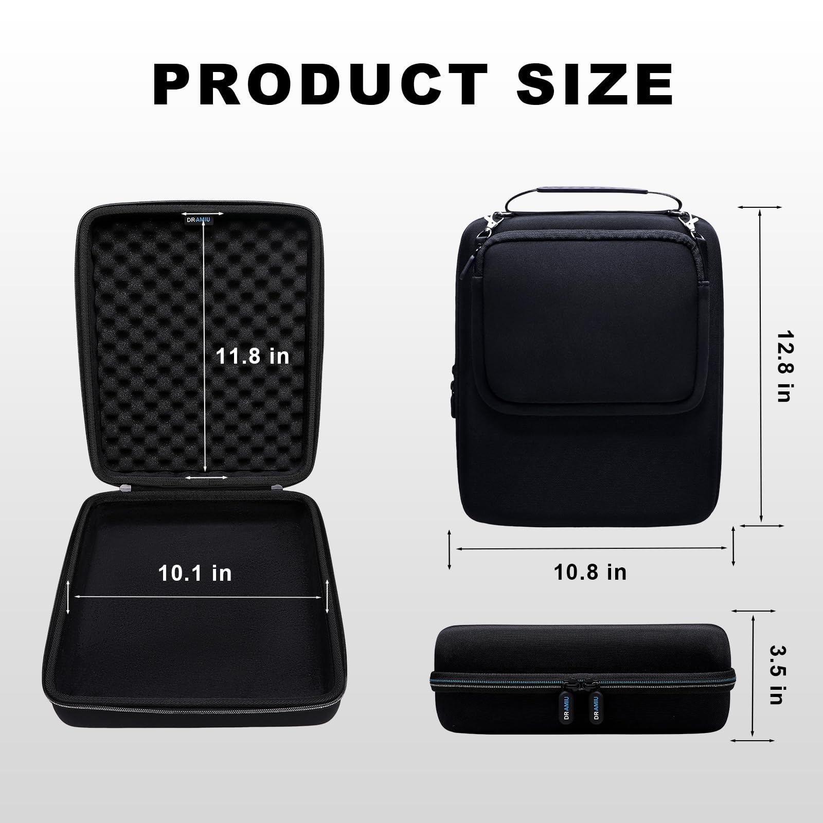 Hard Case Compatible with YAMAHA MG10XU or MG10 10-Input Stereo Mixer with Small Storage Bag Black - Image 6