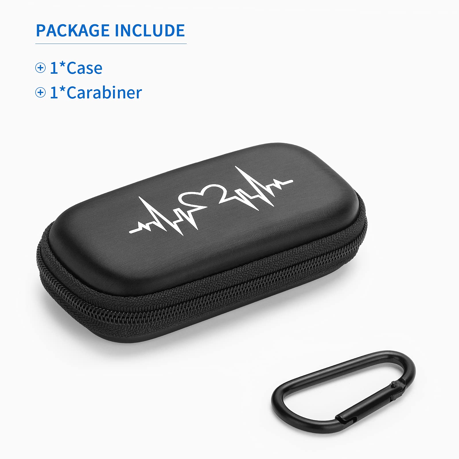 Hard Case for Heart Monitor EKG Devices, Travel Case Protective Cover Storage Bag Black - Image 5