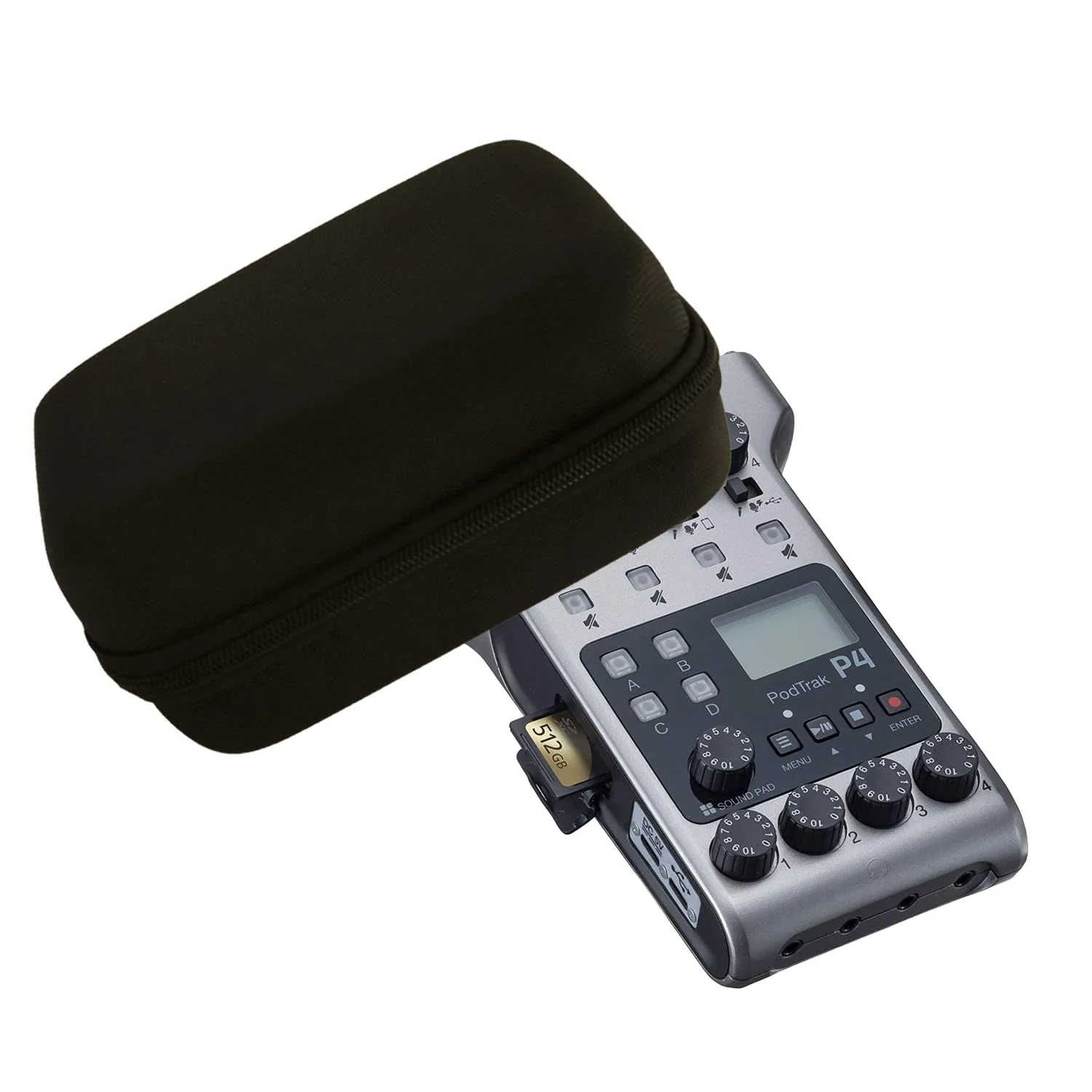Hard EVA Carrying Case for Zoom PodTrak P4 Podcast Recorder Case. (for Zoom P4) for Zoom P4 - Image 8