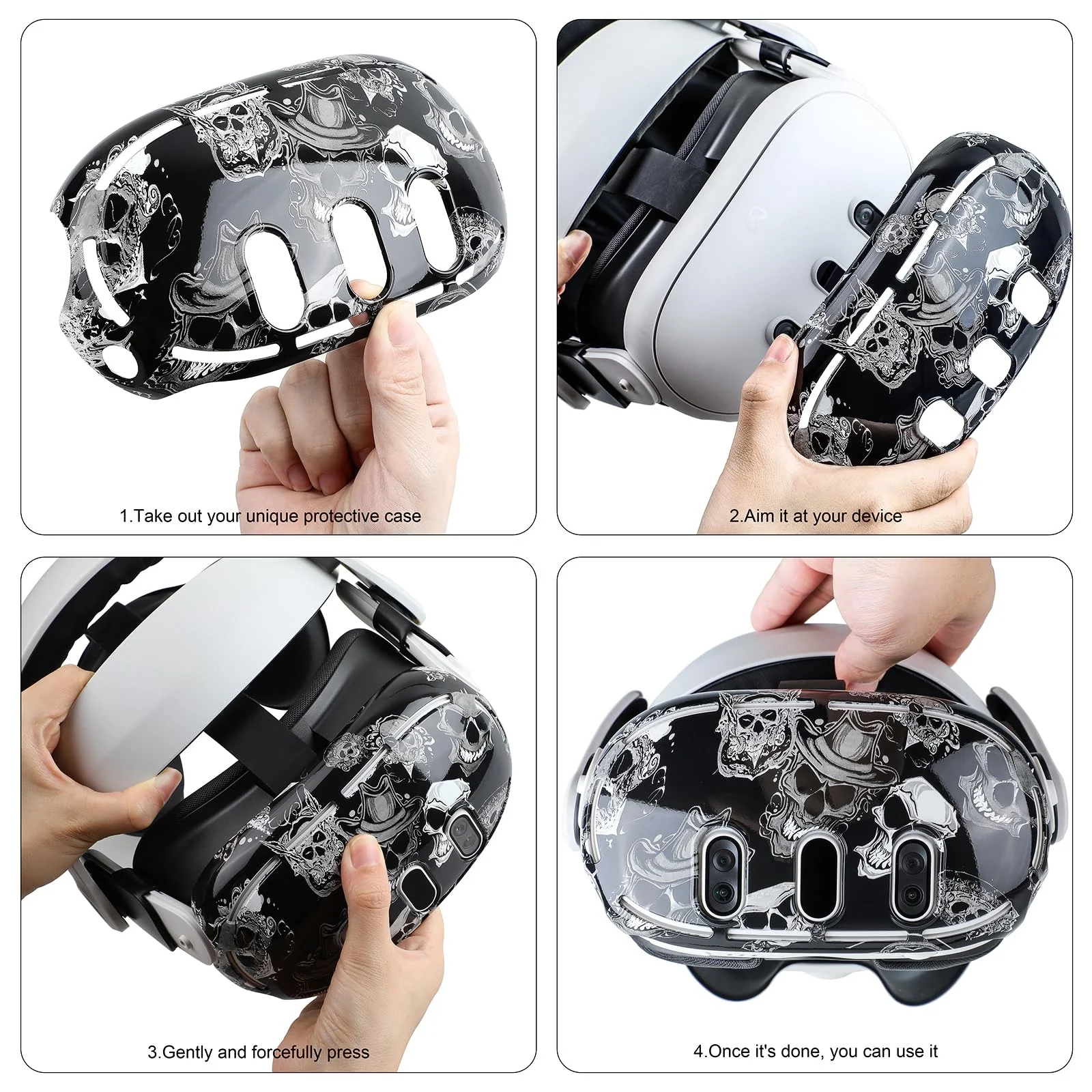 Hard Shell Protector Case cover for Meta Quest 3,VR Headset Protector for Oculus Quest 3,Accessories for Quest 3 (Black) Black - Image 3