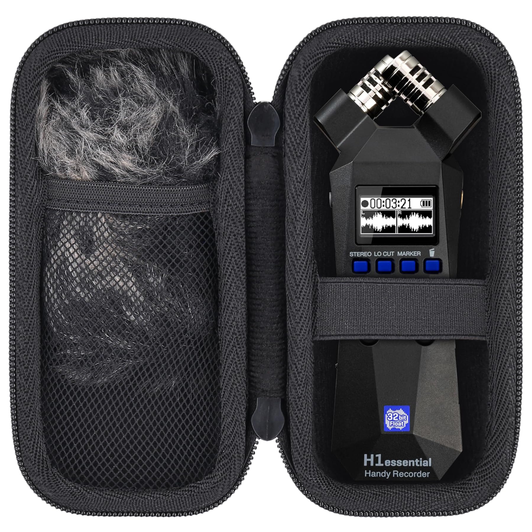 Hard Travel Case for Zoom H1essential Stereo Handy Recorder by Aenllosi(Case Only) for H1essential