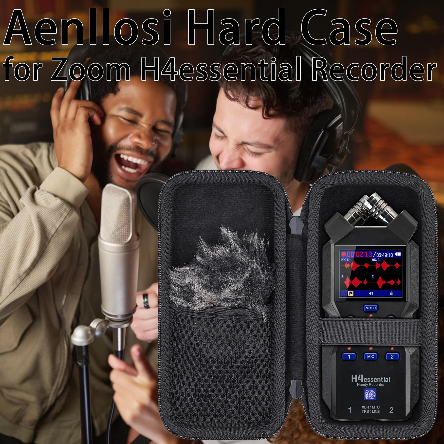 Hard Travel Case for Zoom H4essential 4-Track Stereo Handy Recorder by Aenllosi(Case Only) for H4essential - Image 9