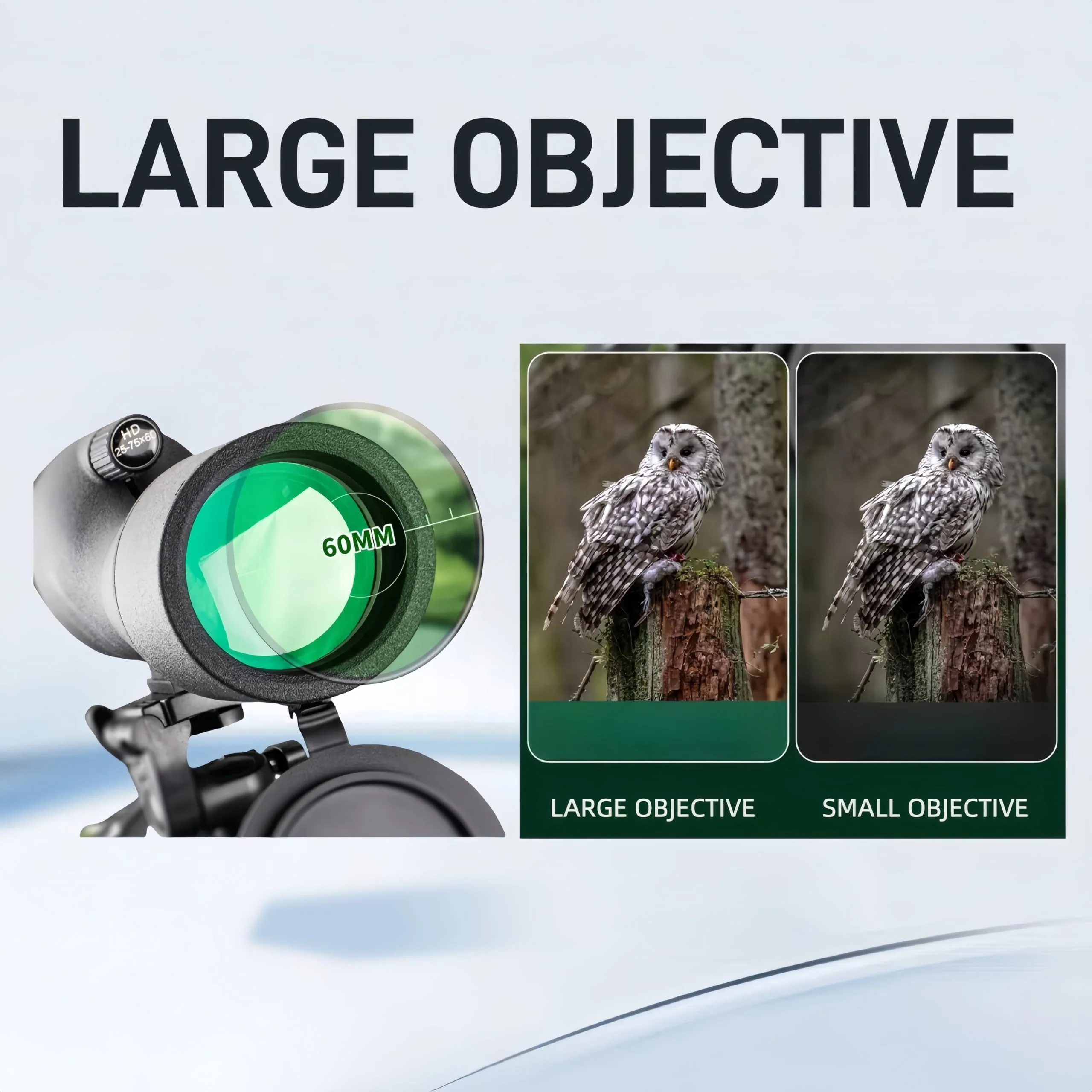 HD 25-75×60mm Spotting Scope with Tripod and Phone Adapter.High-Definition Spotting Scopes for Bird Watching and Wildlife Viewing,Monocular - Image 2