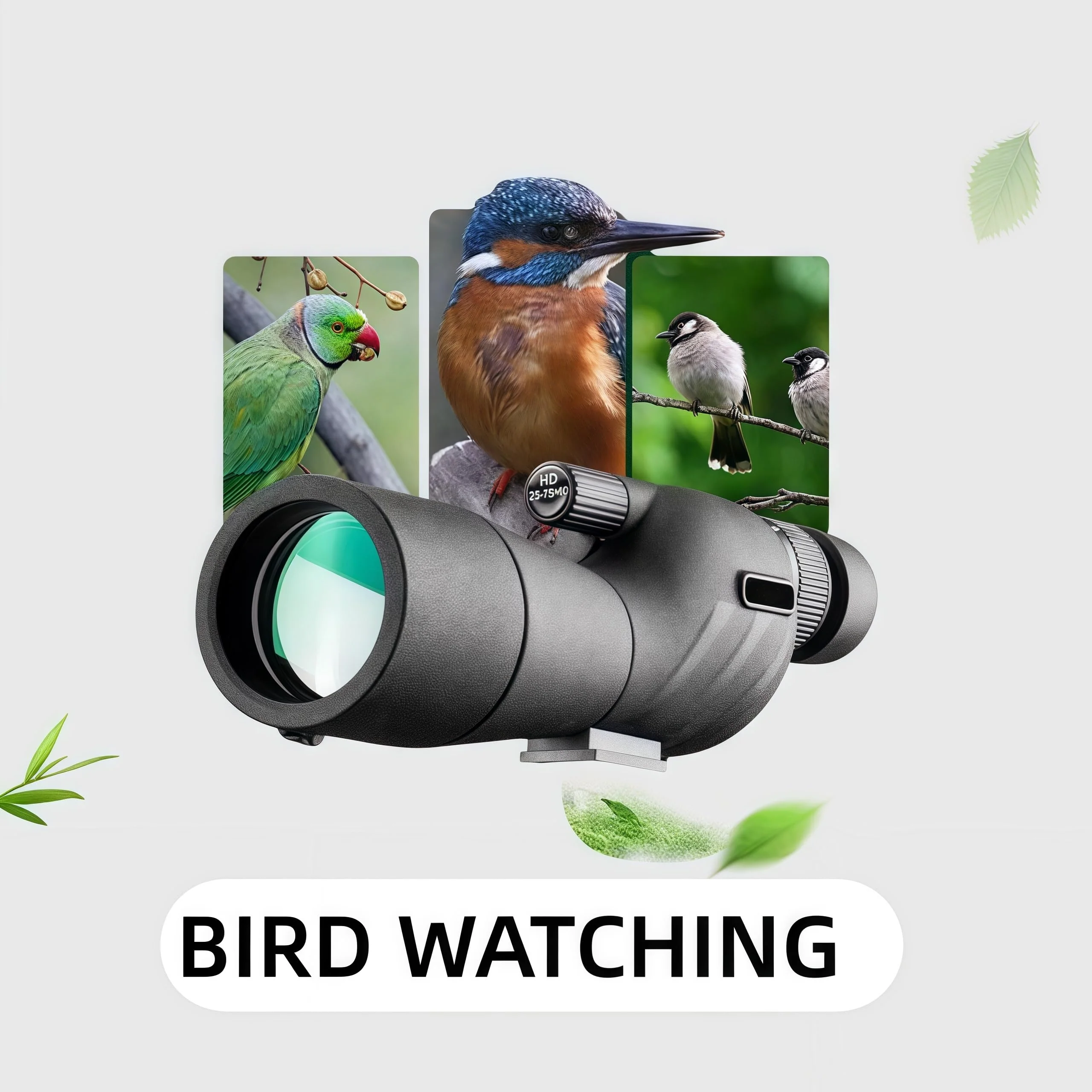 HD 25-75×60mm Spotting Scope with Tripod and Phone Adapter.High-Definition Spotting Scopes for Bird Watching and Wildlife Viewing,Monocular - Image 5