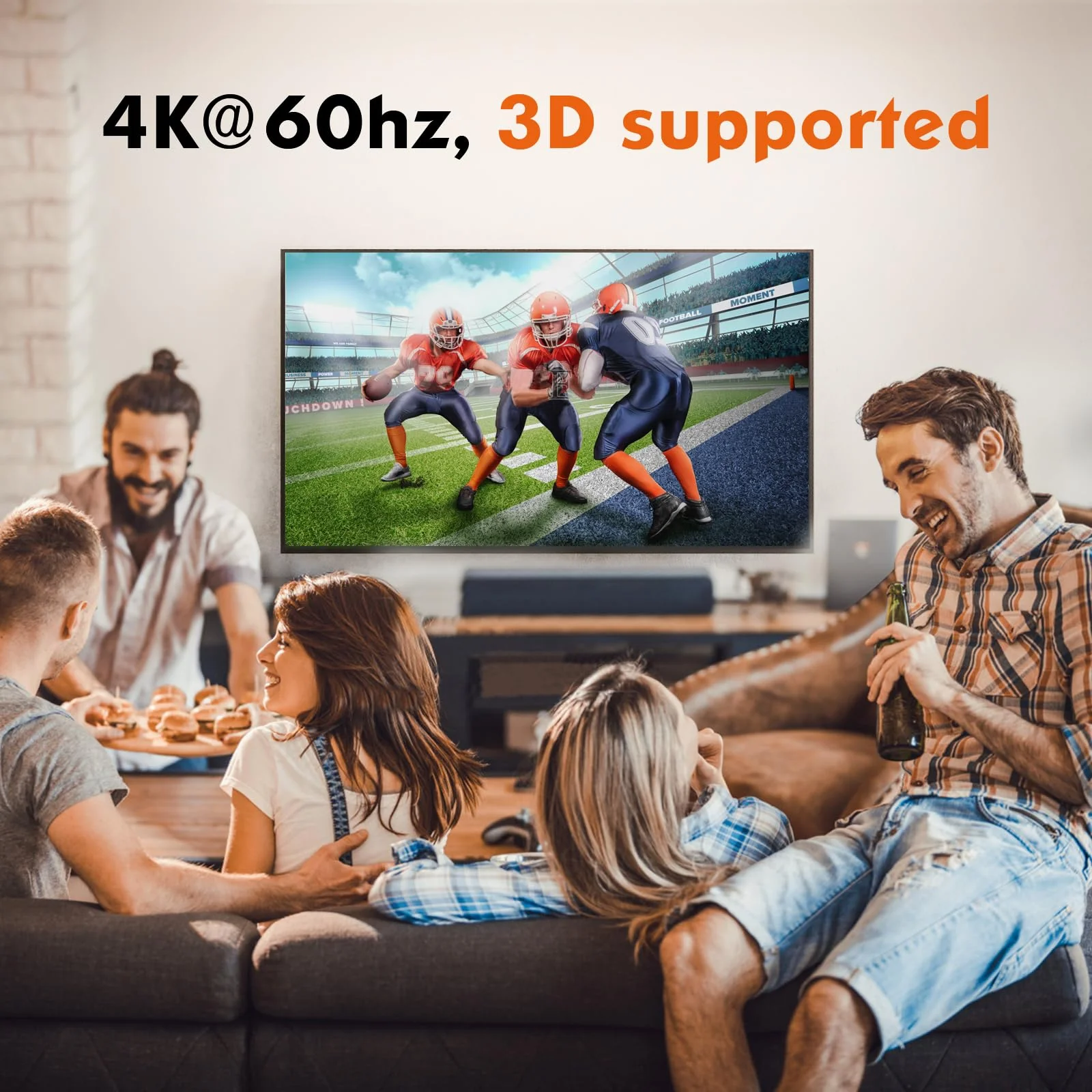 HDMI Splitter 1 in 2 Out - 1x2 HDMI Display Duplicate/Mirror - Powered Splitter 4K @ 60Hz, Also Full HD 1080P, One Source to Two Identical Displays - Image 5