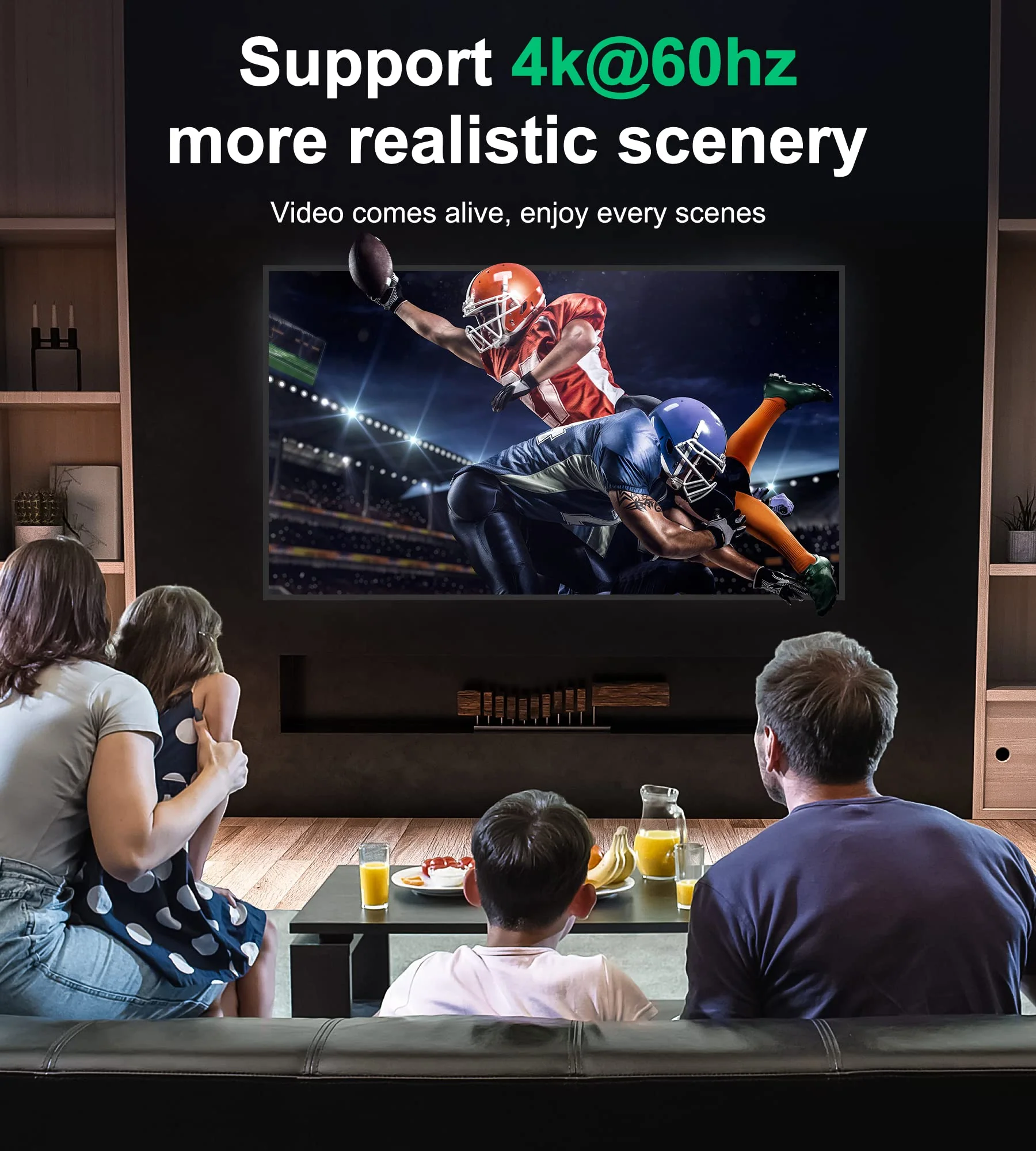 HDMI Switch 4k@60hz Splitter, GANA Aluminum Bidirectional HDMI Switcher 2 in 1 Out, Manual HDMI Hub Supports HD Compatible with Xbox PS5/4/3 Blu-Ray Player Fire Stick Roku Green - Image 4