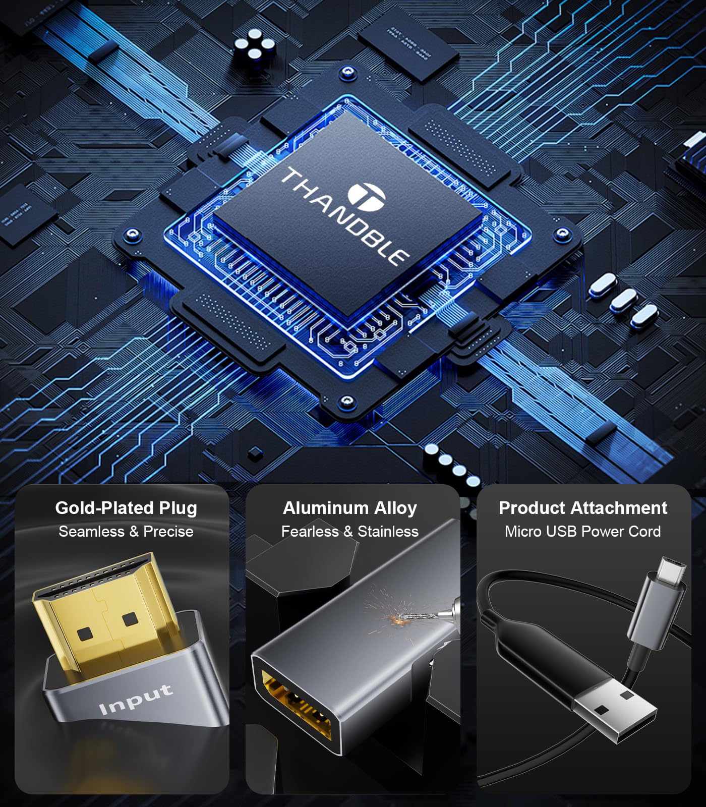 HDMI to DisplayPort Adapter (4K@60Hz) HDMI (Souce) to DP (Display) Converter HDMI Male to Display Port Female Compatible with Laptops, Graphics Cards, PS5, AMD,NVIDIA-1 Pack - Image 5