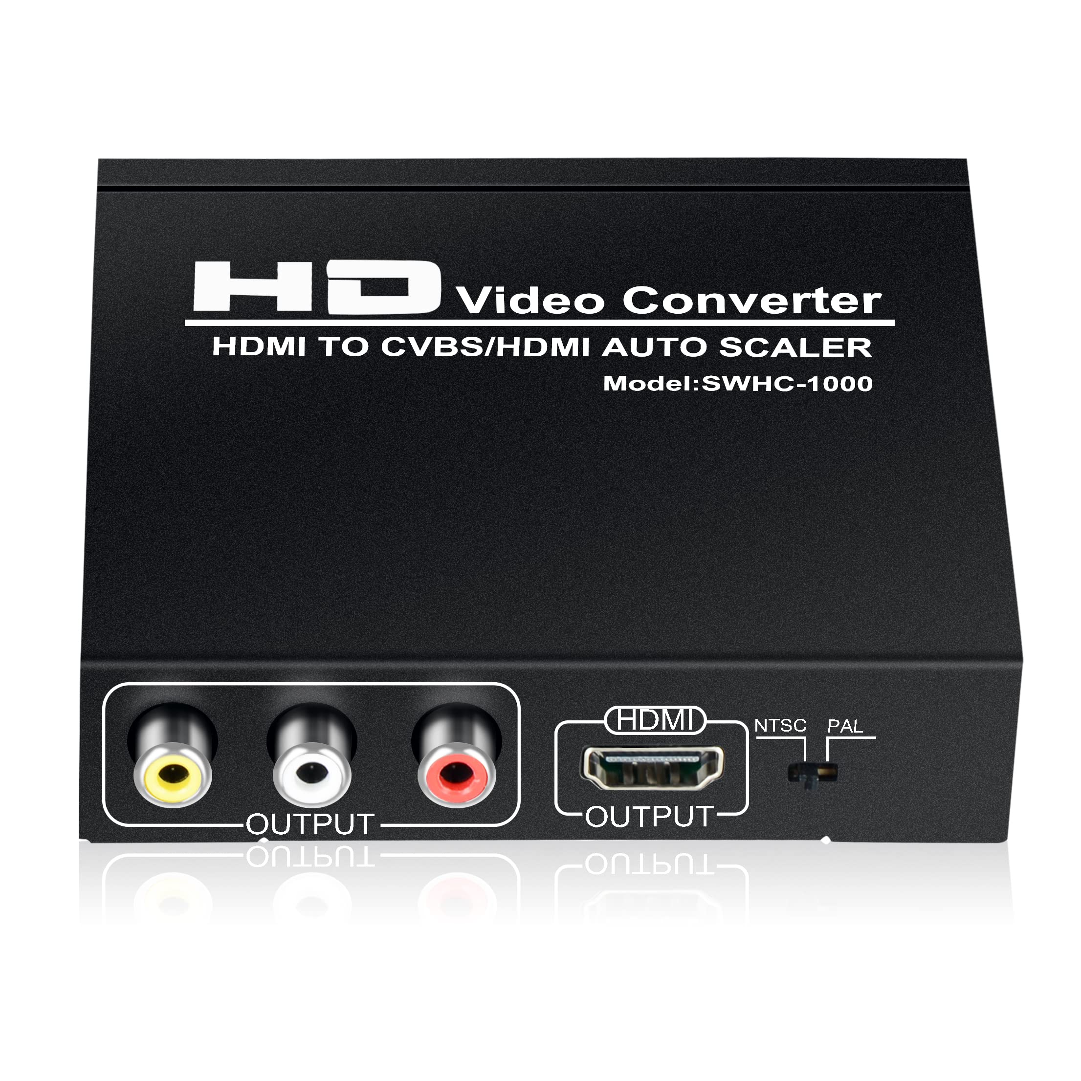 HDMI to RCA and HDMI Adapter Converter, NEWCARE HDMI to HDMI+3RCA CVBS AV Composite Video Audio Adapter/Splitter, with Power Adapter Support 1080P, PAL, NTSC, for HD TV, Older TV,Camera, Monitor, etc - Image 7