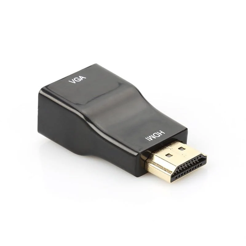 HDMI to VGA Adapter Converter, 1080P Male to Female Cord for Computer, Desktop, Laptop, PC, Monitor, Projector, HDTV, Xbox and More (Black)