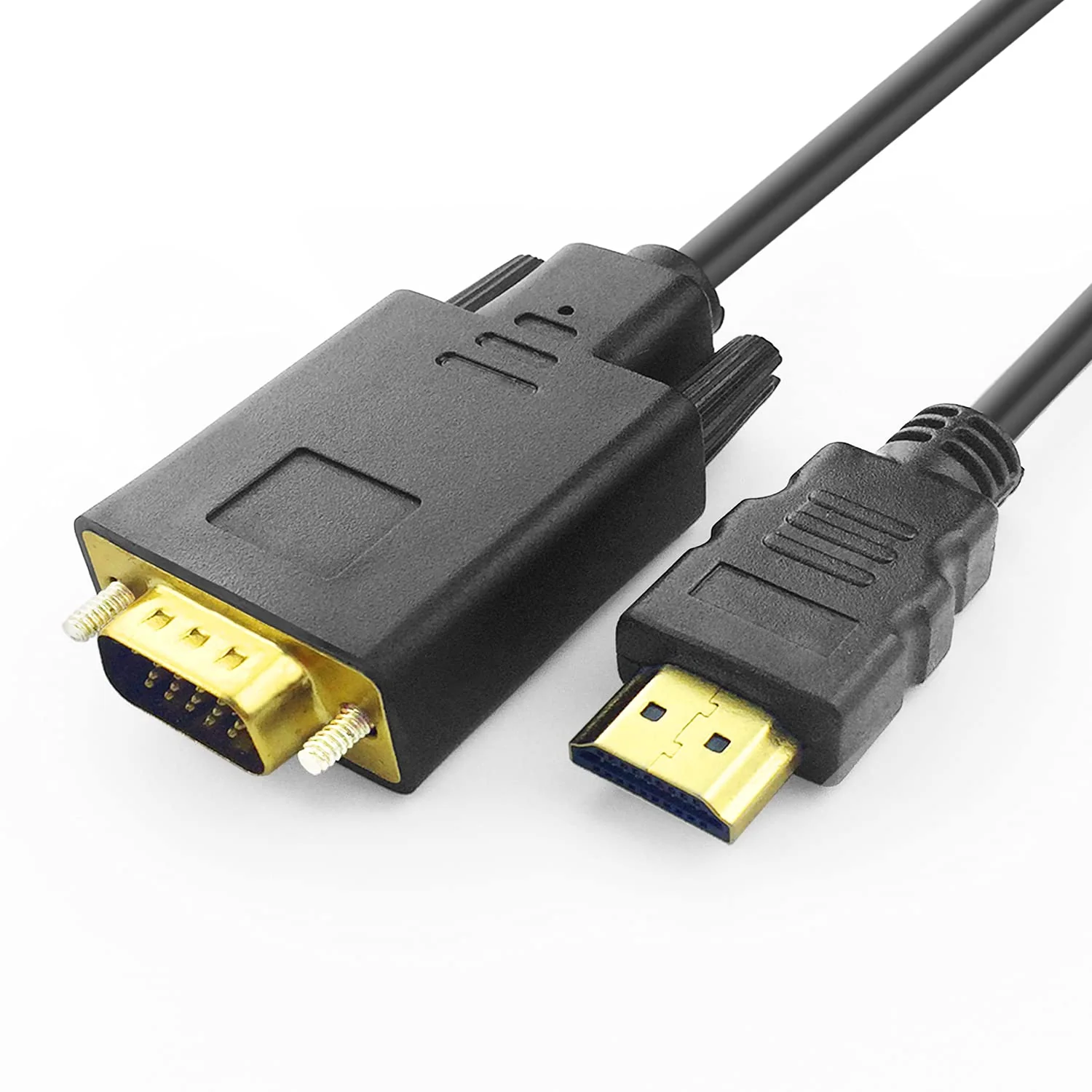 HDMI to VGA Cable, 1080P HDMI Male to VGA Male M/M Video Converter Cord VGA Adapter Compatible with HDMI Desktop, Laptop, DVD to 15 Pin D-SUB VGA HDTV Monitor Projector (10 Feet) 10 Feet