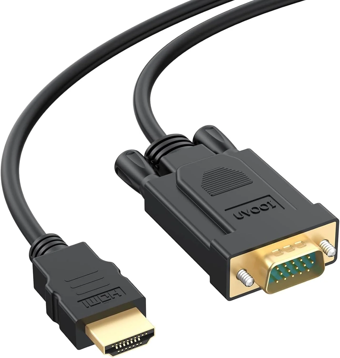 HDMI to VGA Cable 3FT, Computer HDMI to VGA Monitor Cord (Male to Male) Compatible for Raspberry Pi, Roku, Computer, Desktop, Laptop, PC, Monitor, Projector, HDTV and More-NOT Bidirectional 3ft1pack Black - Image 8