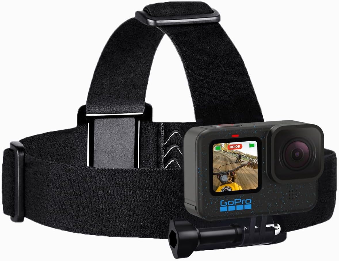 Head-Mounted Mobile Phone Holder,First-Person View Video Outdoor Live Shooting Bracket with Phone Clip(4"-7") for iPhone Smartphones and GoPro Insta360 Sony DJI Action Camera Head Mount Strap - Image 2