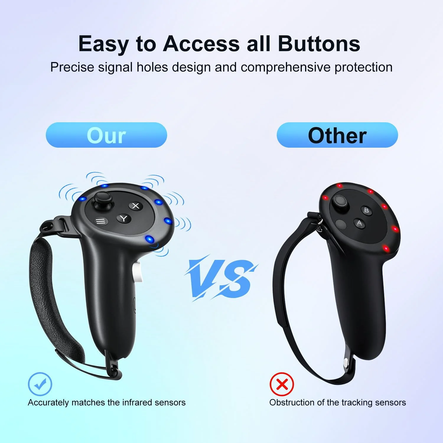 Head Strap for Meta Quest 3, Lightweight and Comfortable Cushion VR Headset Strap Hand Grips, Adjustable Elite Head Strap and Controller Grips Replacement Balanced Fit for Oculus Quest 3 Head Strap for Meta Quest 3 - Image 8
