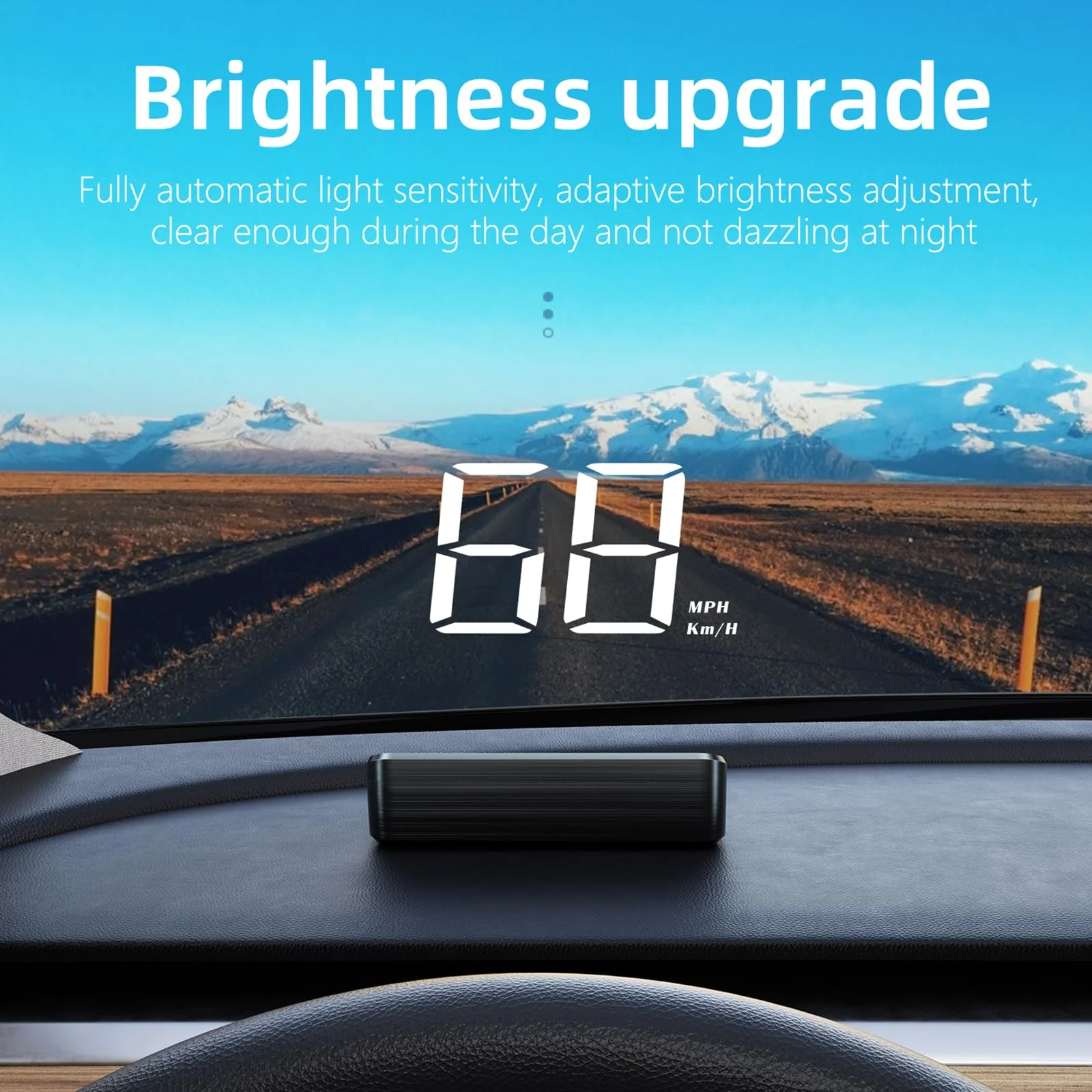 Head Up Display for Car, Car HUD M2(White),Windshield Speedometer Projector with Speed, Automatic Light Sensing,Mile Speed Unit Display,Speedometer Suitable for All Car Models M2 white - Image 3