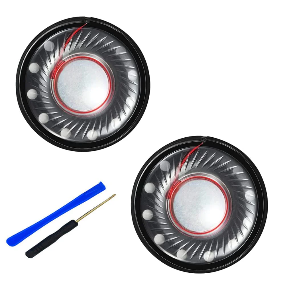 Headphone Speaker Driver 40mm 32ohm for Beats Studio3, Studio2, Studio Pro, WH-1000XM4, WH-1000XM3, QC35 QC25 QC15 QC2 Headset Replacement Speaker Parts - 2 Pack