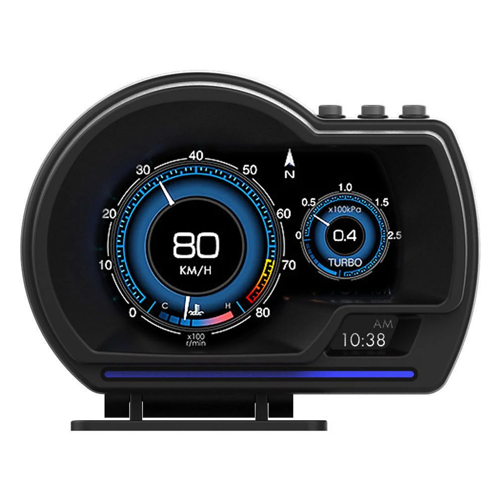 Heads up Display for Cars, OBD2 Gauge Display, Head Up Display OBD2 GPS Smart Gauge Car HUD Speedometer Turbo RPM Alarm for Car Truck