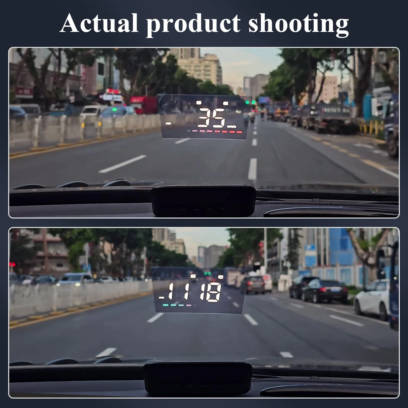 Heads Up Display, GPS Speedometer M23, Universal Car HUD with Speed MPH, Compass Direction, Overspeed Alarm HD Display, USB Cable Plug & Play - Image 7