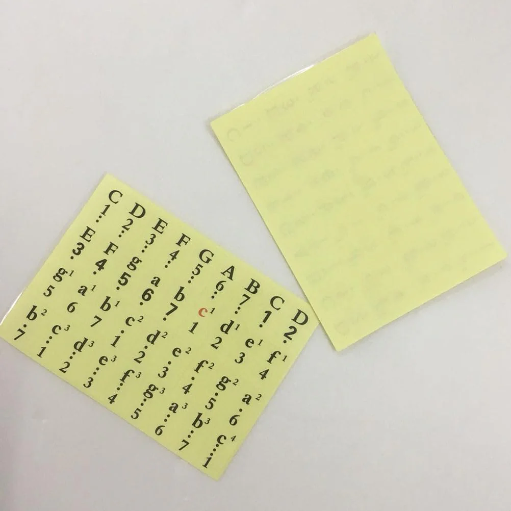 Healifty 1 Pcs Piano Stickers for Keys Piano Keyboard Stickers for 61 54 49 Keys Color Black Transparent Piano Numbered Musical Notation Stickers - Image 6