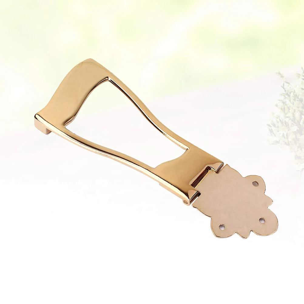 Healifty 6 String Guitar Trapeze Tailpiece Bridge for Jazz Archtop Guitar Replacement (Gold) - Image 6