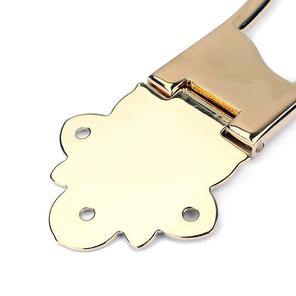 Healifty 6 String Guitar Trapeze Tailpiece Bridge for Jazz Archtop Guitar Replacement (Gold) - Image 7