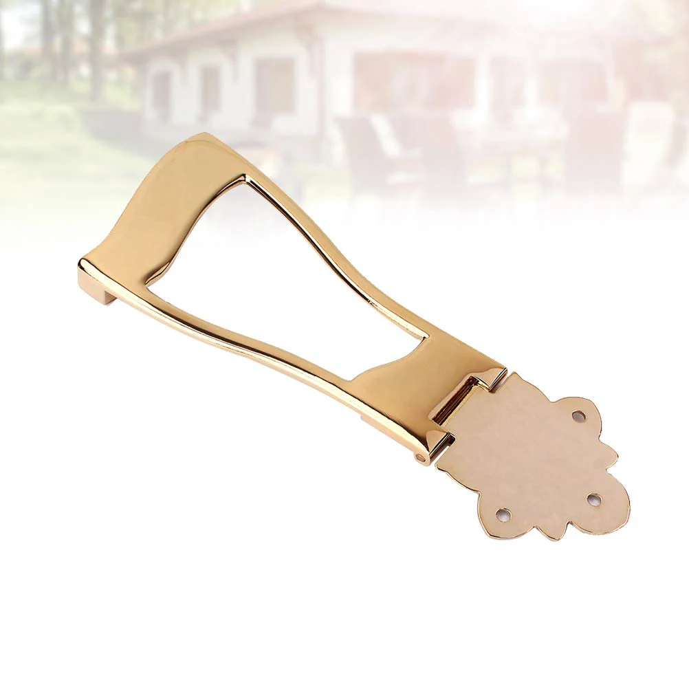 Healifty 6 String Guitar Trapeze Tailpiece Bridge for Jazz Archtop Guitar Replacement (Gold) - Image 8