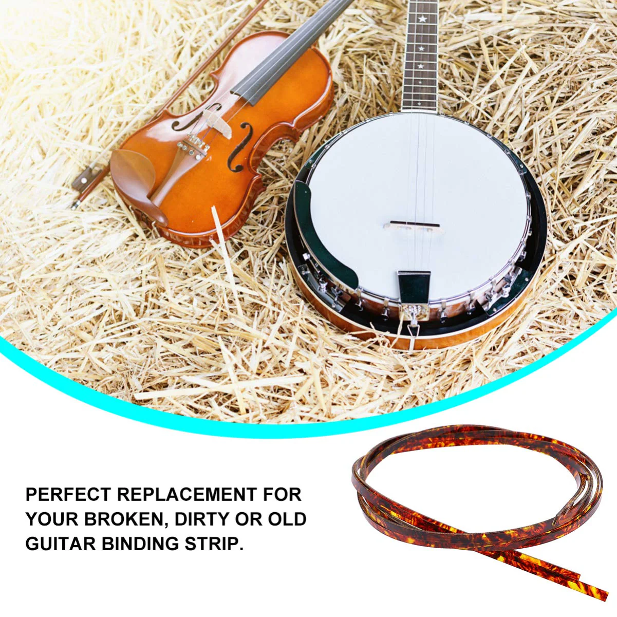 HEALLILY 2pcs Plastic Binding Purfling Strip for Guitar Acoustic Classical Guitar Bass Strip Body Binding Inlay (Brown) White Guitar Brown - Image 9