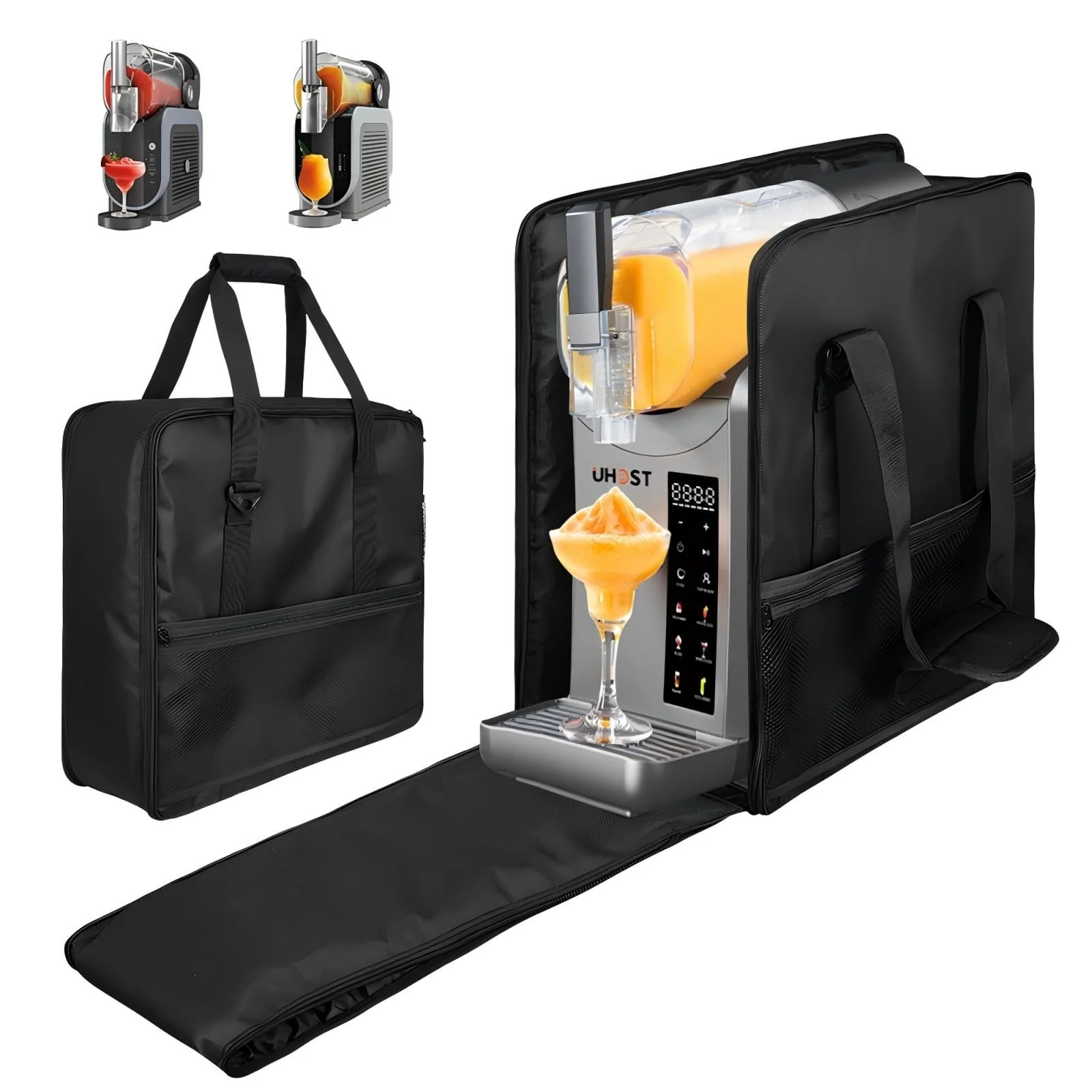 Heavy Duty Carry Case for Ninja Slushie Machine FS300/FS301, Front-Load Design, Portable Frozen Drink Maker Travel Bag for Parties & Outdoors - Padded Protection with Easy Side Access