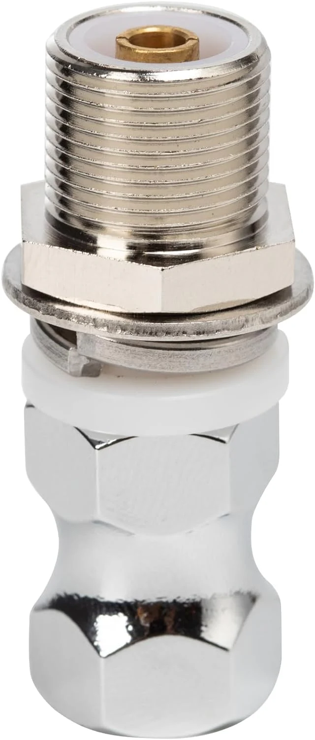 Heavy Duty SO-239 Stud Mount for CB Radio Antenna Standard 3/8 x 24 Threaded Antenna Stud Mount Adapter CB SO239 Stud Mount for Any 1/2" Hole(2 Pack 2 pack - Image 2