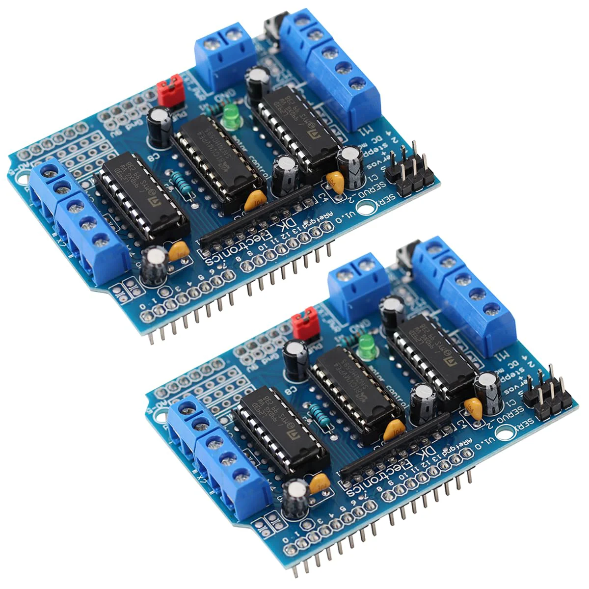 Heevhas L293D DC Motor Driver Expansion Card Stepper Motor Driver Stepper Expansion Board Motor Driver Shield (Pack of 2)