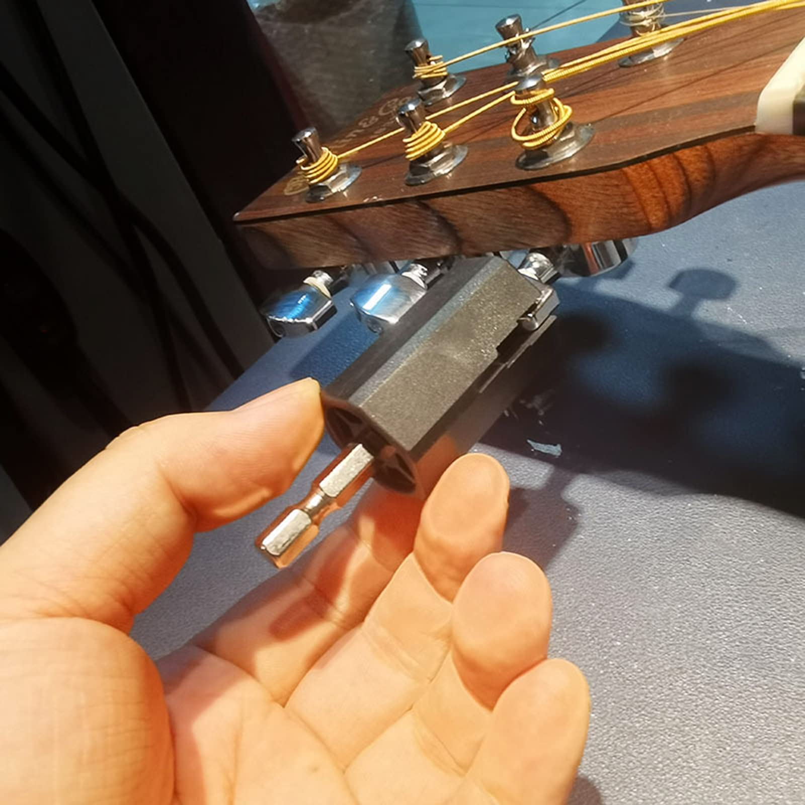 Hexagonal Guitar String Winder Head Diy Maintenance Tool Accessories Winder Drill Plug String Peg Puller For Guitar Bass - Image 3