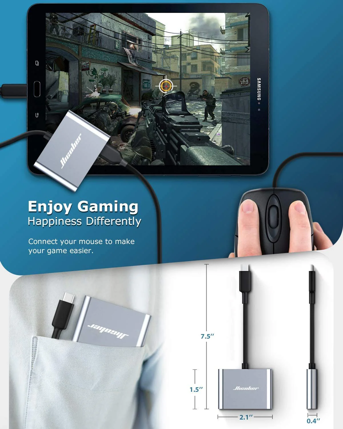 Hicober USB C to SD Card Reader, Micro SD Memory Card Reader, Type C to SD Card Reader Adapter 2TB Capacity for MacBook Camera Android Windows Linux and Other Type C Device-Space Grey - Image 6
