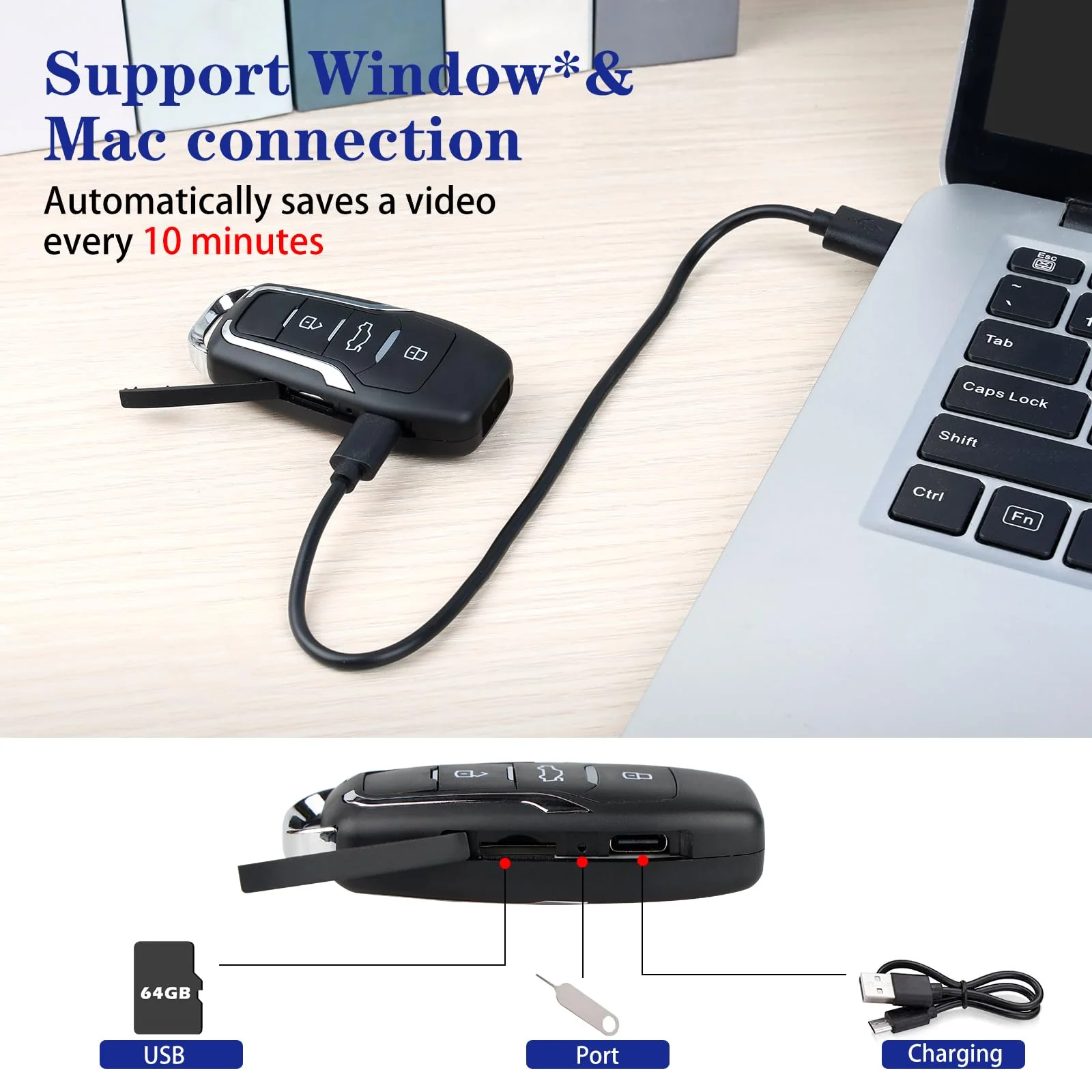 Hidden Camera Car Key -1080P-Portable Mini Camera-Hidden Camera with Motion Detection Security Camera - Image 5