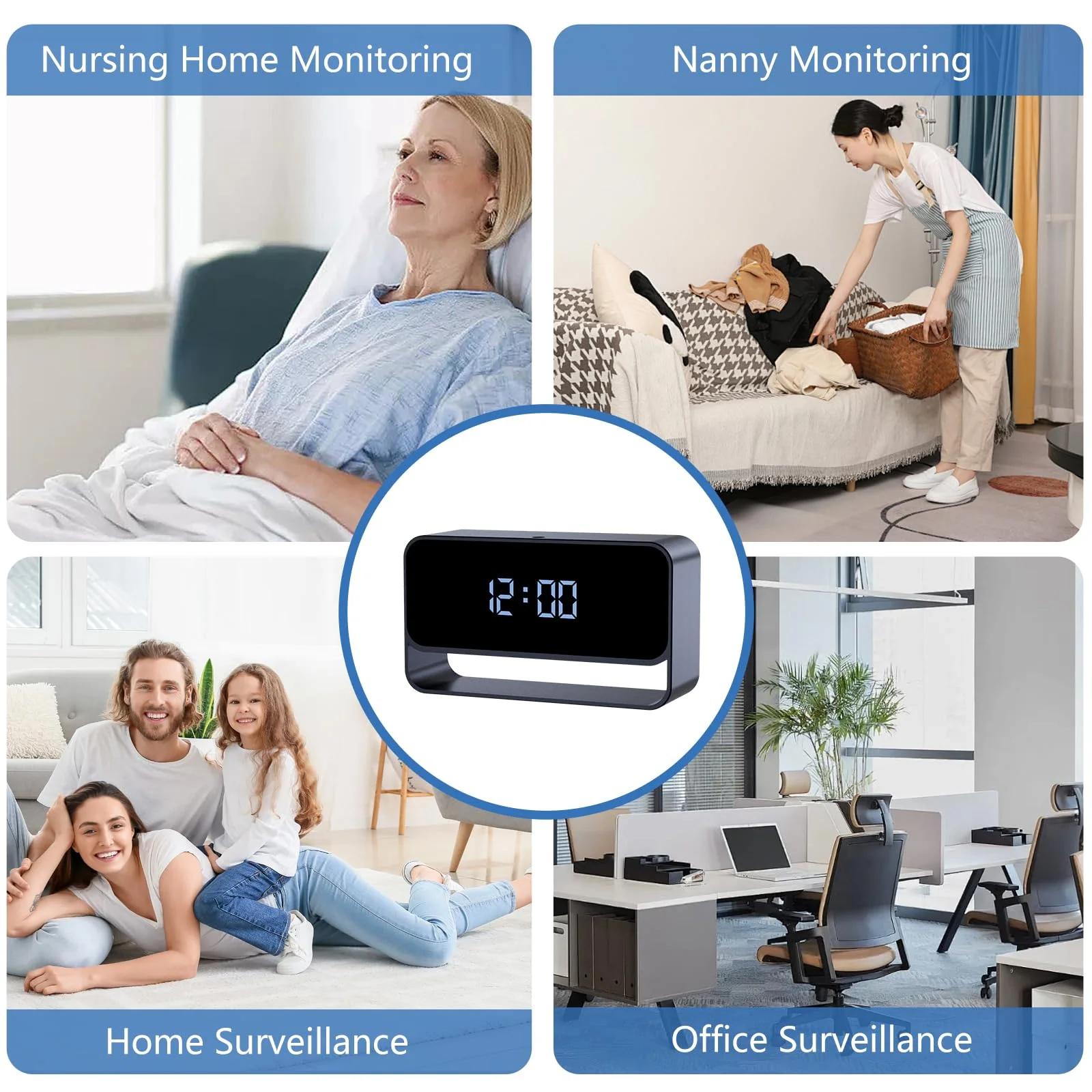Hidden Camera Clock, FHD 1080P Wireless Spy Cam, WiFi Nanny Cam, Strong Night Vision, Small Discreet Cam for Home Indoor Security - Image 7