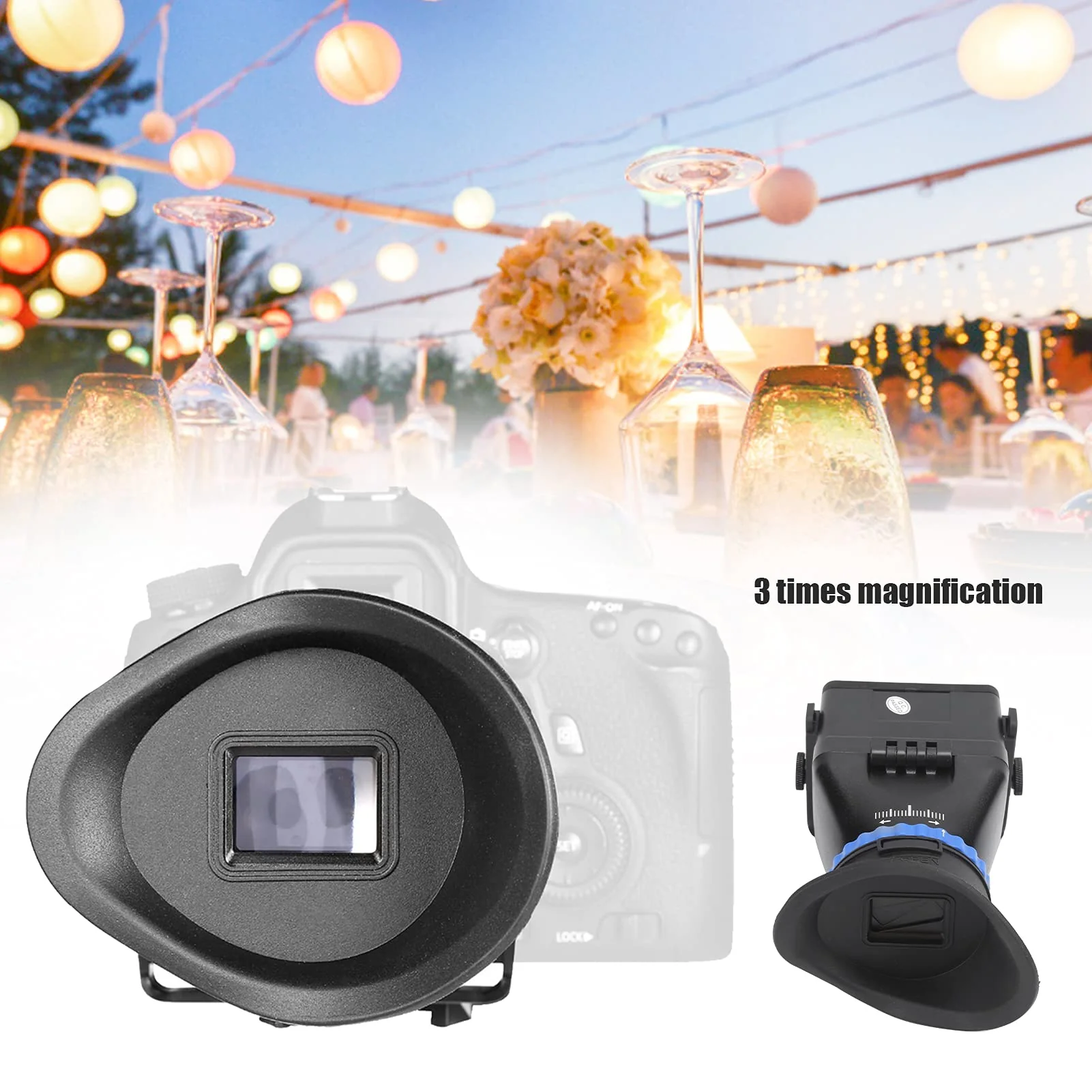 Hilitand Camera Viewfinder, 3X Amplification Camera Screen Viewfinder for Camera Camcorder with 3in/3.2in Screen SLR Viewfinder - Image 2