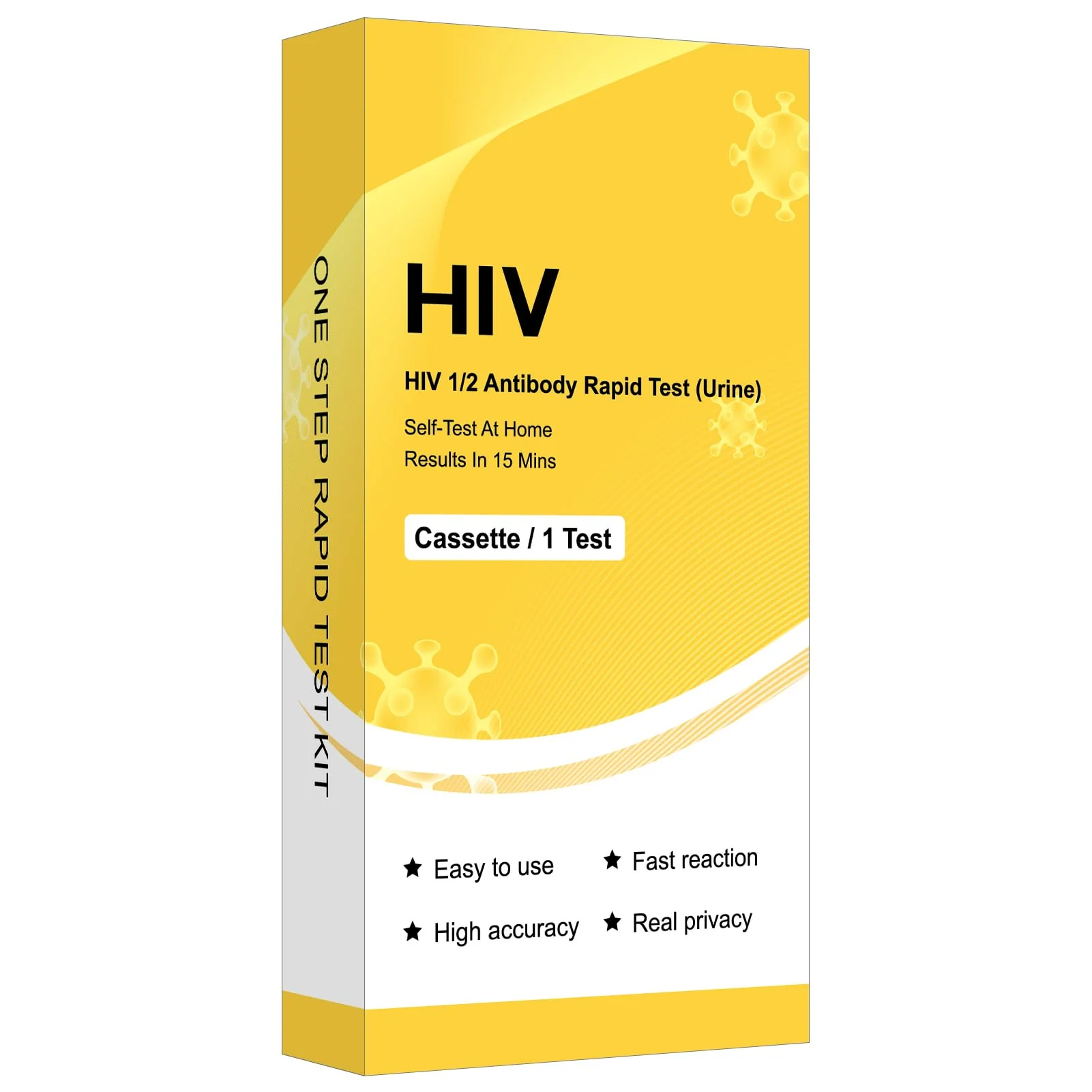 HIV Self Test with Urine Sample - Easy to Use at Home - 1 Test Kit Results in 15 Minutes