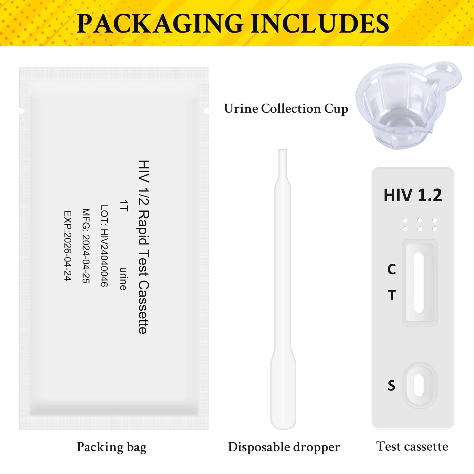HIV Self Test with Urine Sample - Easy to Use at Home - 1 Test Kit Results in 15 Minutes - Image 2