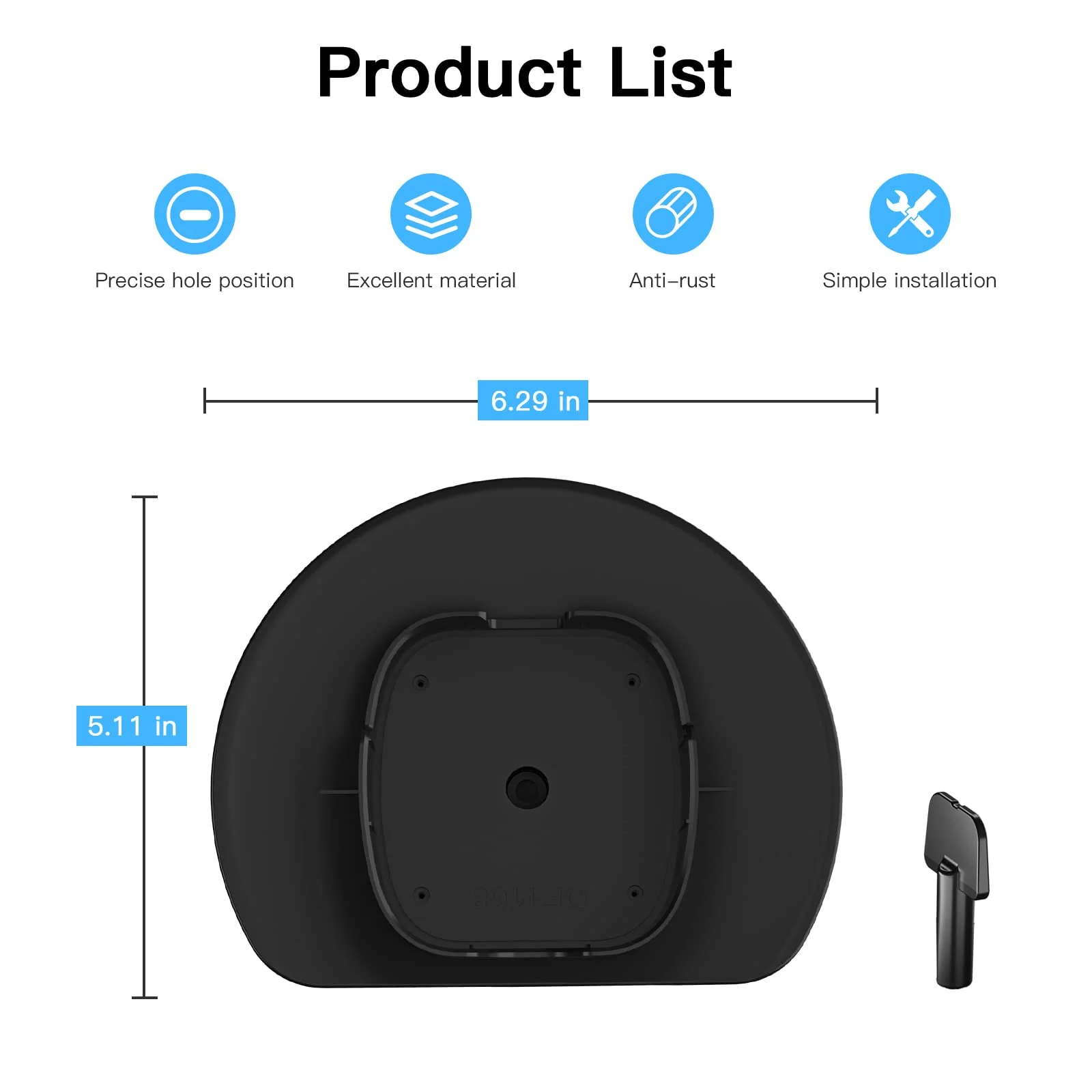 HOLACA Sun Rain Shade Camera Cover for Spotlight Camera Pro, Camera Shield Protective for Resistant UV, Easy to Install Pro,Black - Image 6